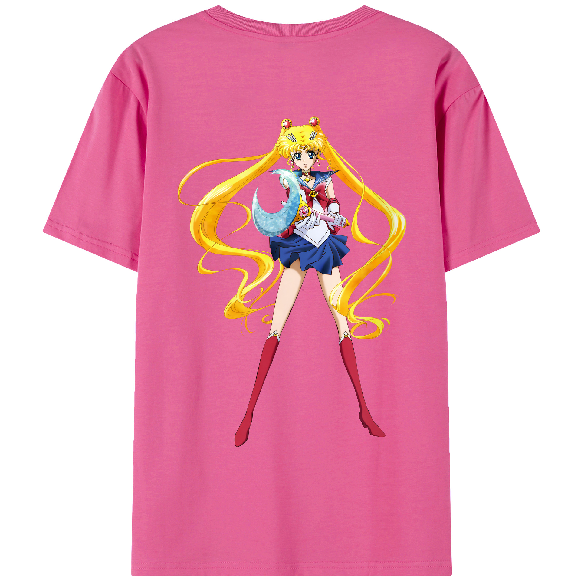 （画像用） 美少女戦士セーラームーン 月野 うさぎ つきの うさぎ Sailor Moon Tsukino Usagi レディース半袖Tシャツ(バックプリント)