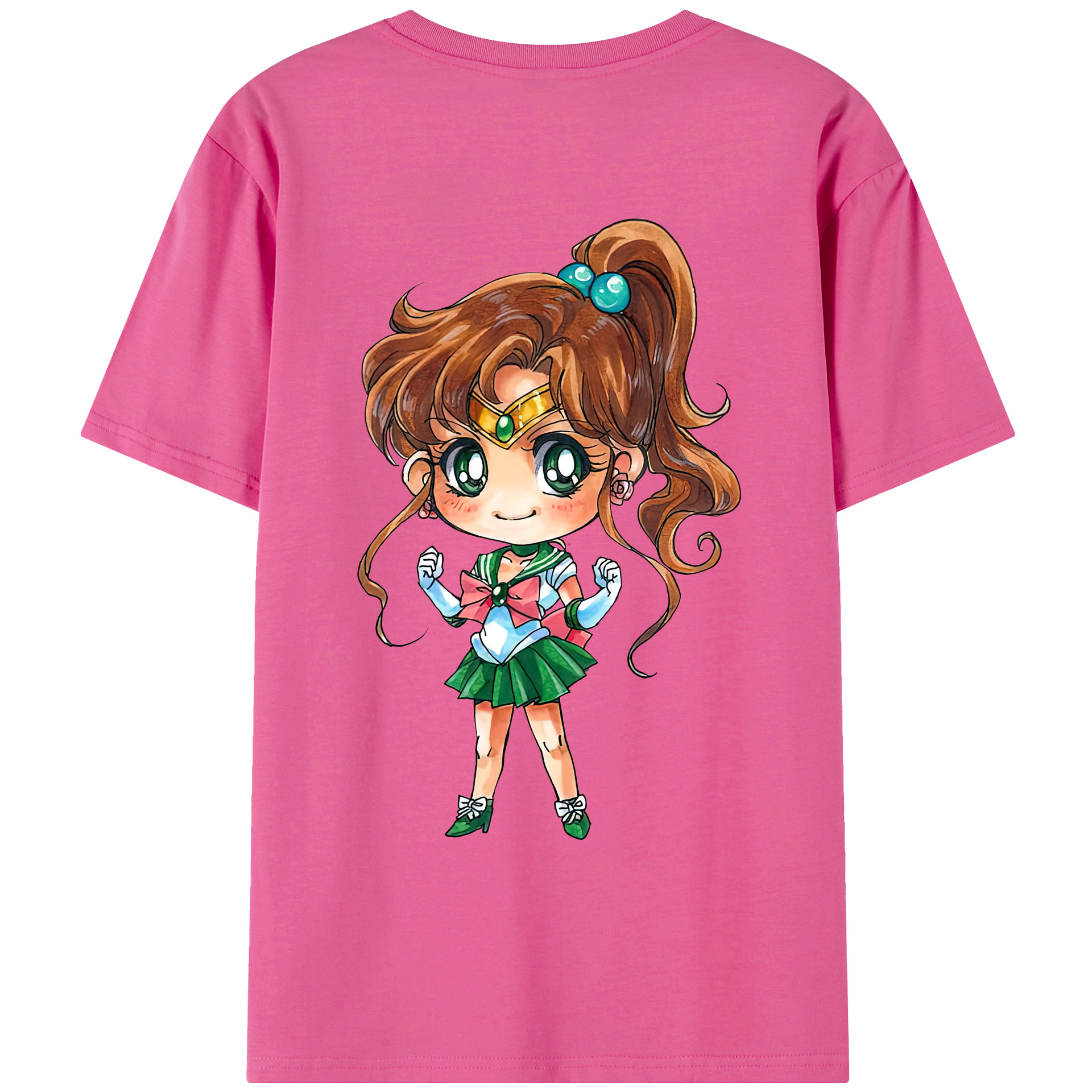 （画像用） 美少女戦士セーラームーン 木野 まこと きの まこと Sailor Moon Kino Makoto （セーラージュピター；Sailor Jupiter） レディース半袖Tシャツ(バックプリント)