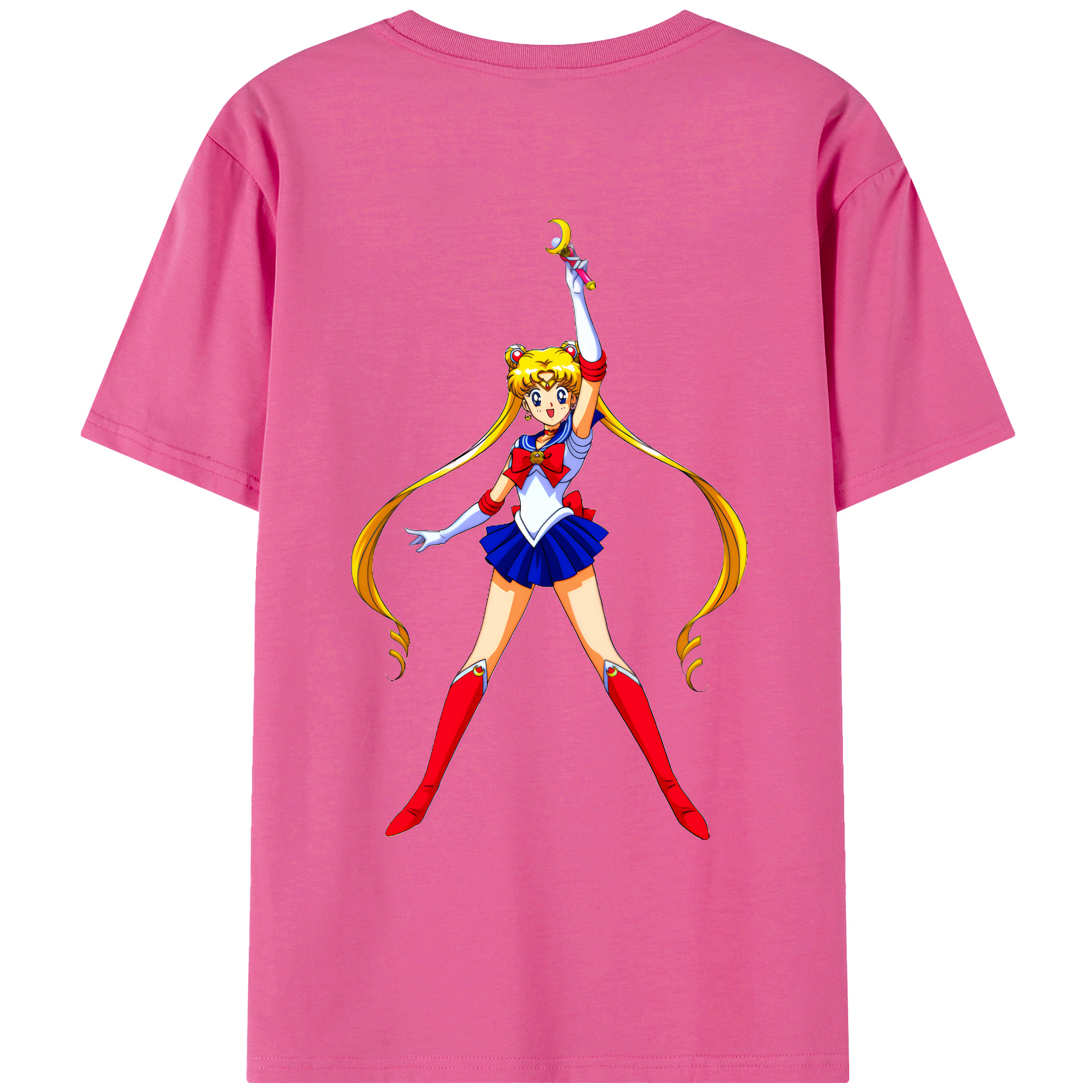 （画像用） 美少女戦士セーラームーン 月野 うさぎ つきの うさぎ Sailor Moon Tsukino Usagi レディース半袖Tシャツ(バックプリント)