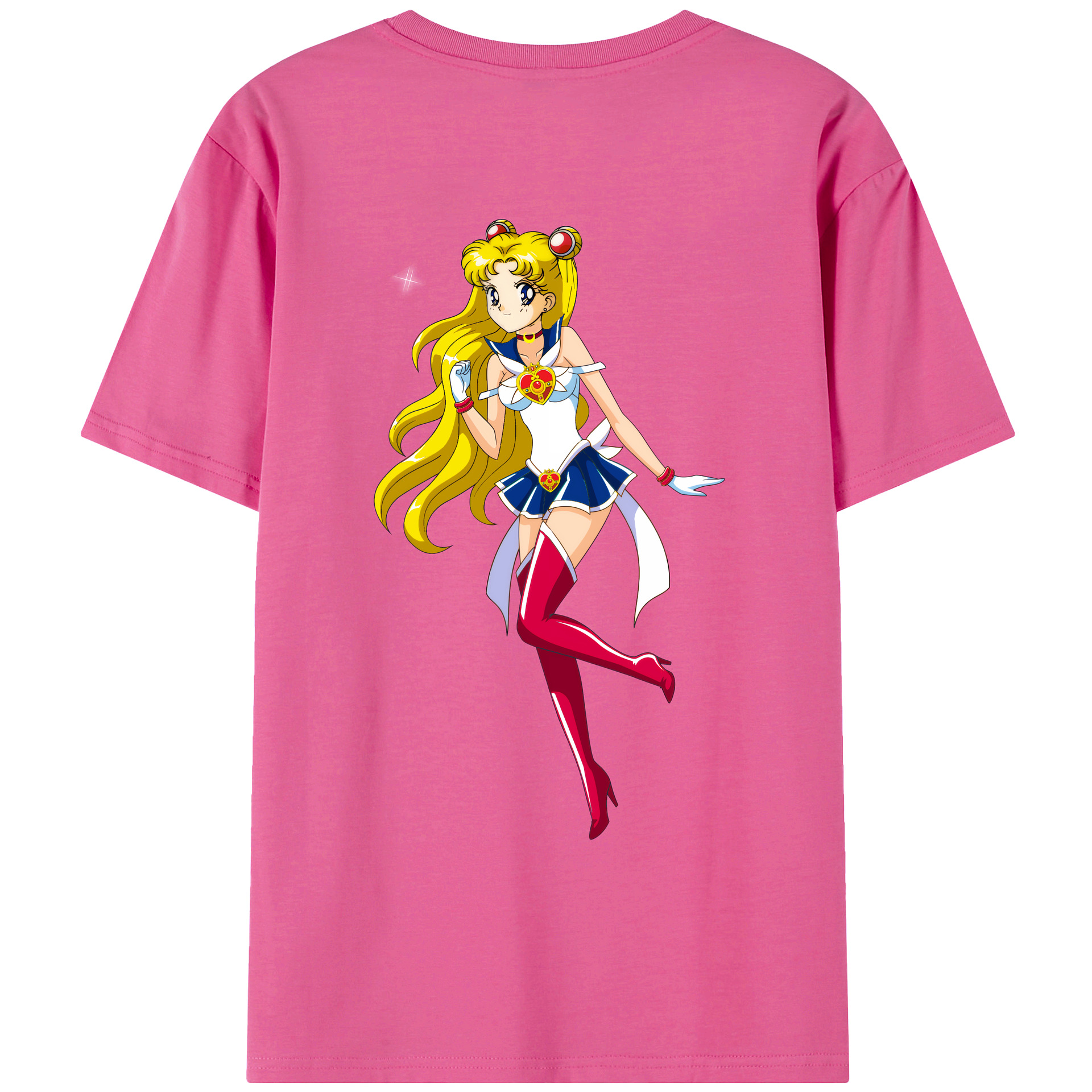 （画像用） 美少女戦士セーラームーン 月野 うさぎ つきの うさぎ Sailor Moon Tsukino Usagi レディース半袖Tシャツ(バックプリント)