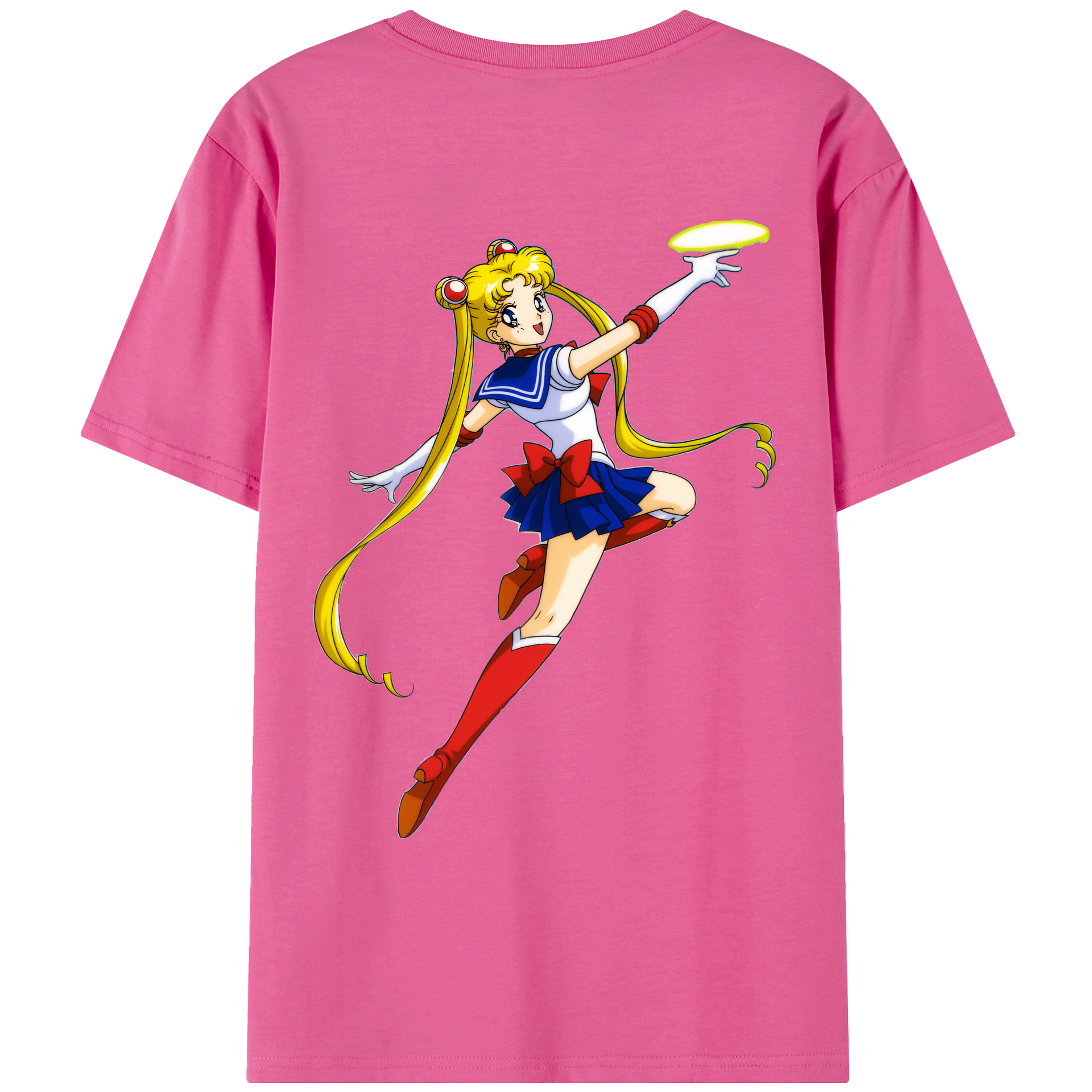 （画像用） 美少女戦士セーラームーン 月野 うさぎ つきの うさぎ Sailor Moon Tsukino Usagi レディース半袖Tシャツ(バックプリント)