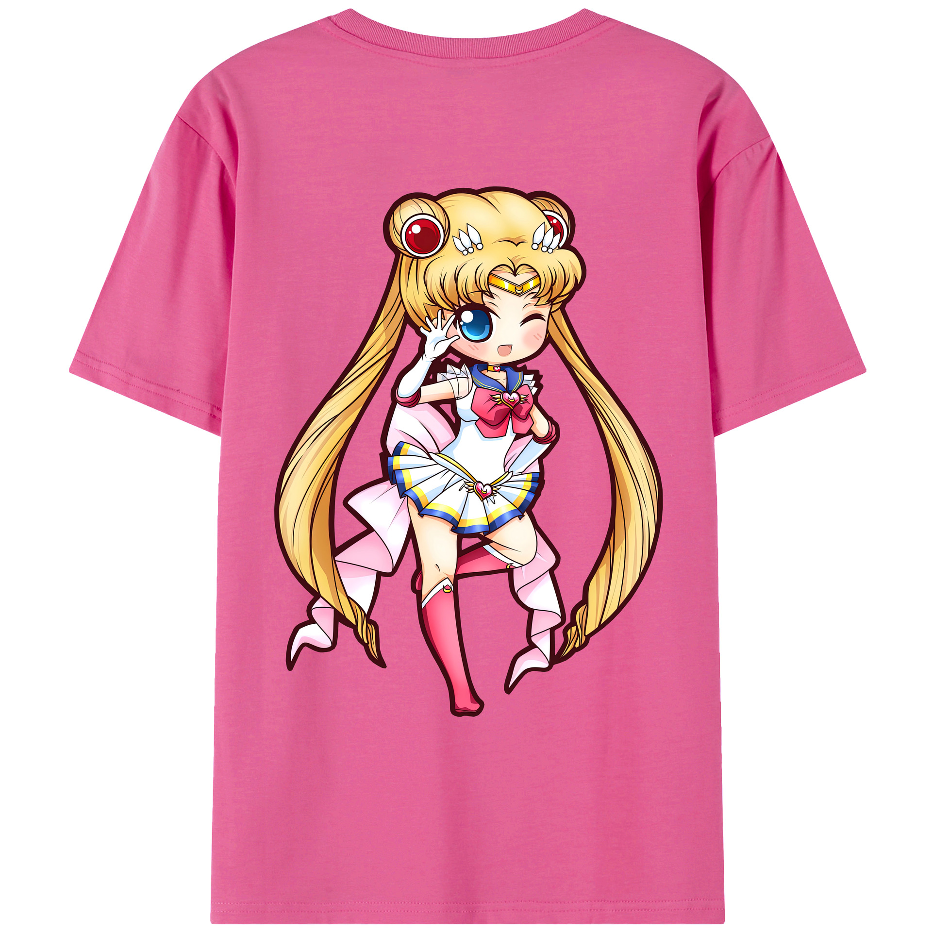 （画像用） 美少女戦士セーラームーン 月野 うさぎ つきの うさぎ Sailor Moon Tsukino Usagi レディース半袖Tシャツ(バックプリント)