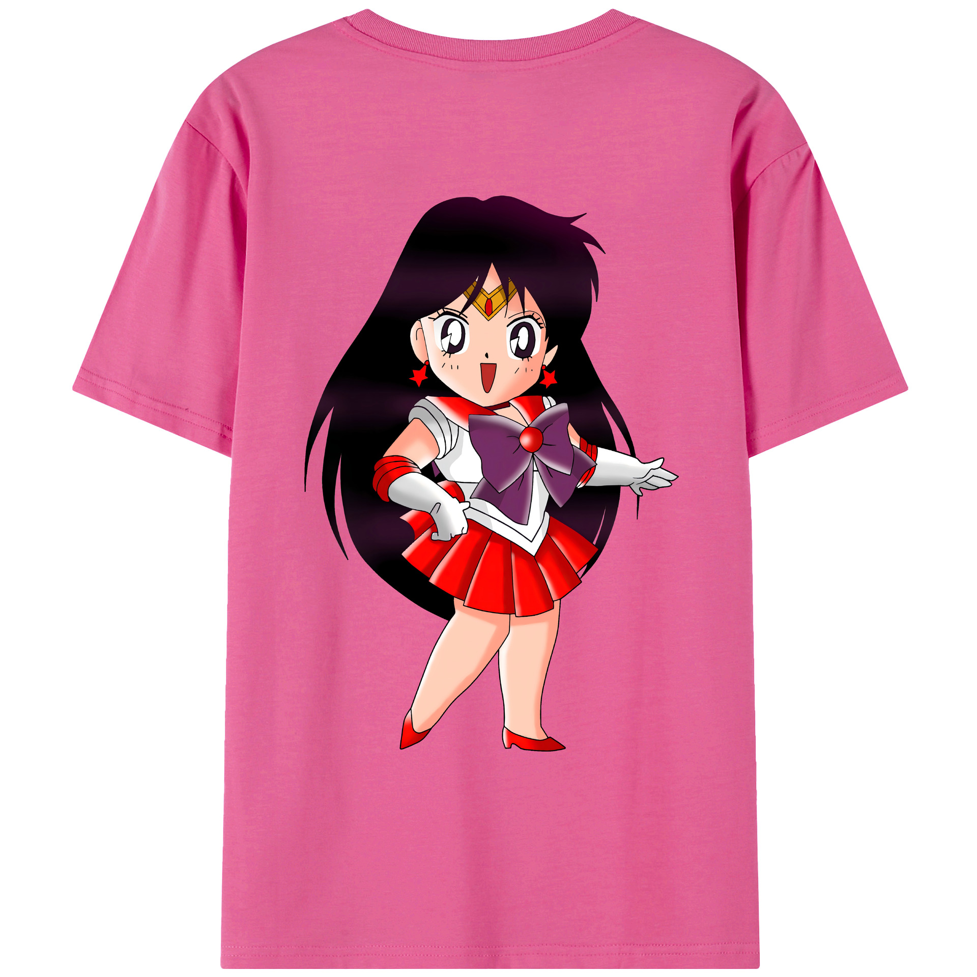 （画像用） 美少女戦士セーラームーン 火野レイ ひの レイ Sailor Moon Hino Rei （セーラーマーズ,Sailor Mars） レディース半袖Tシャツ(バックプリント)