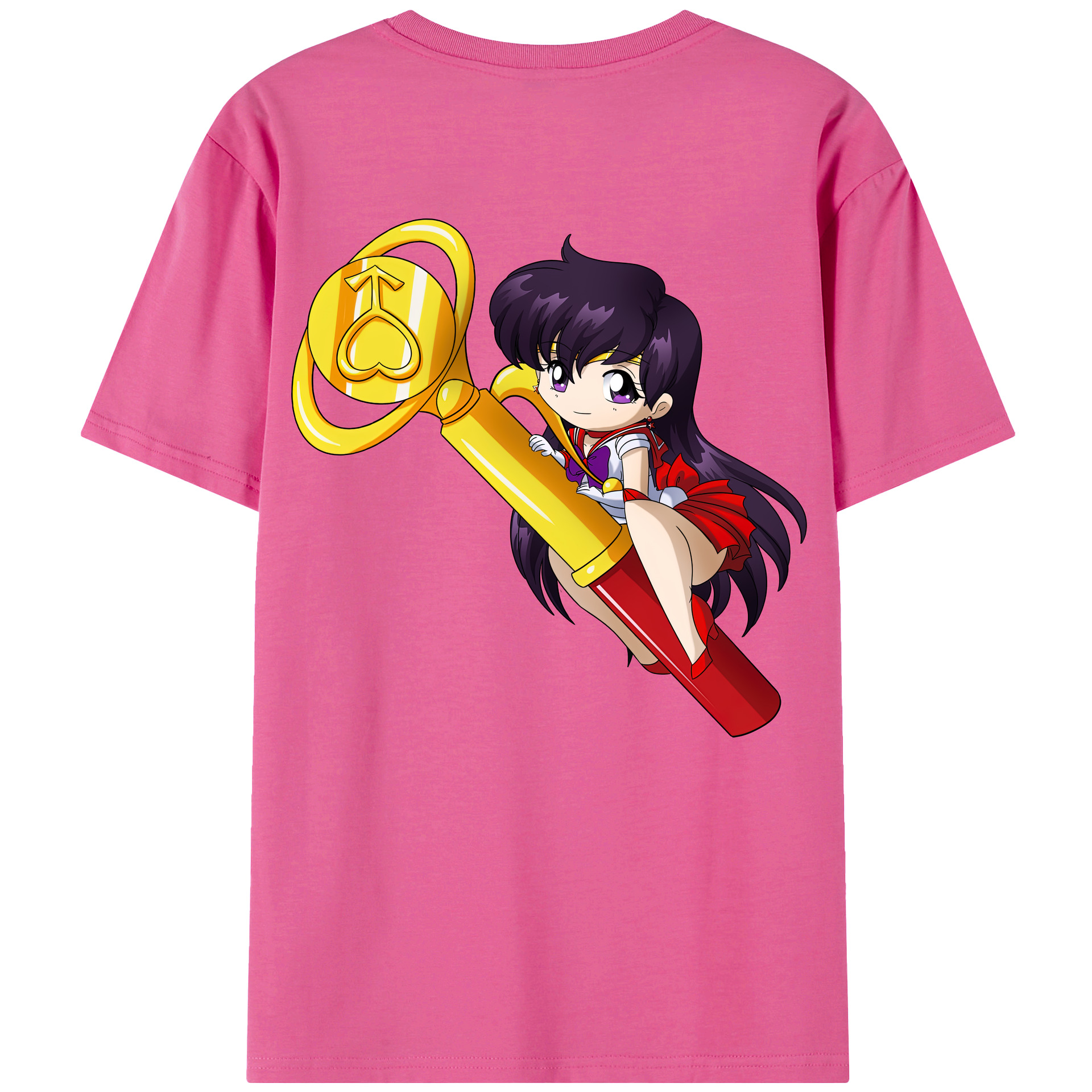 （画像用） 美少女戦士セーラームーン 火野レイ ひの レイ Sailor Moon Hino Rei （セーラーマーズ,Sailor Mars） レディース半袖Tシャツ(バックプリント)