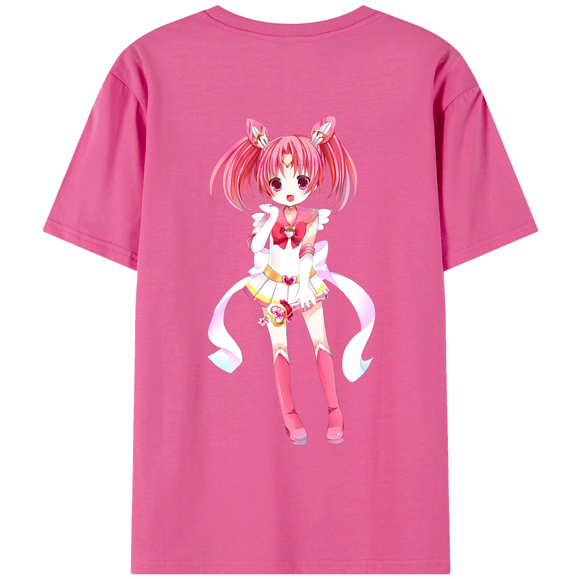 （画像用） 美少女戦士セーラームーン ちびうさ Sailor Moon Chibiusa Tsukino Usagi Small Lady Serenity レディース半袖Tシャツ(バックプリント)