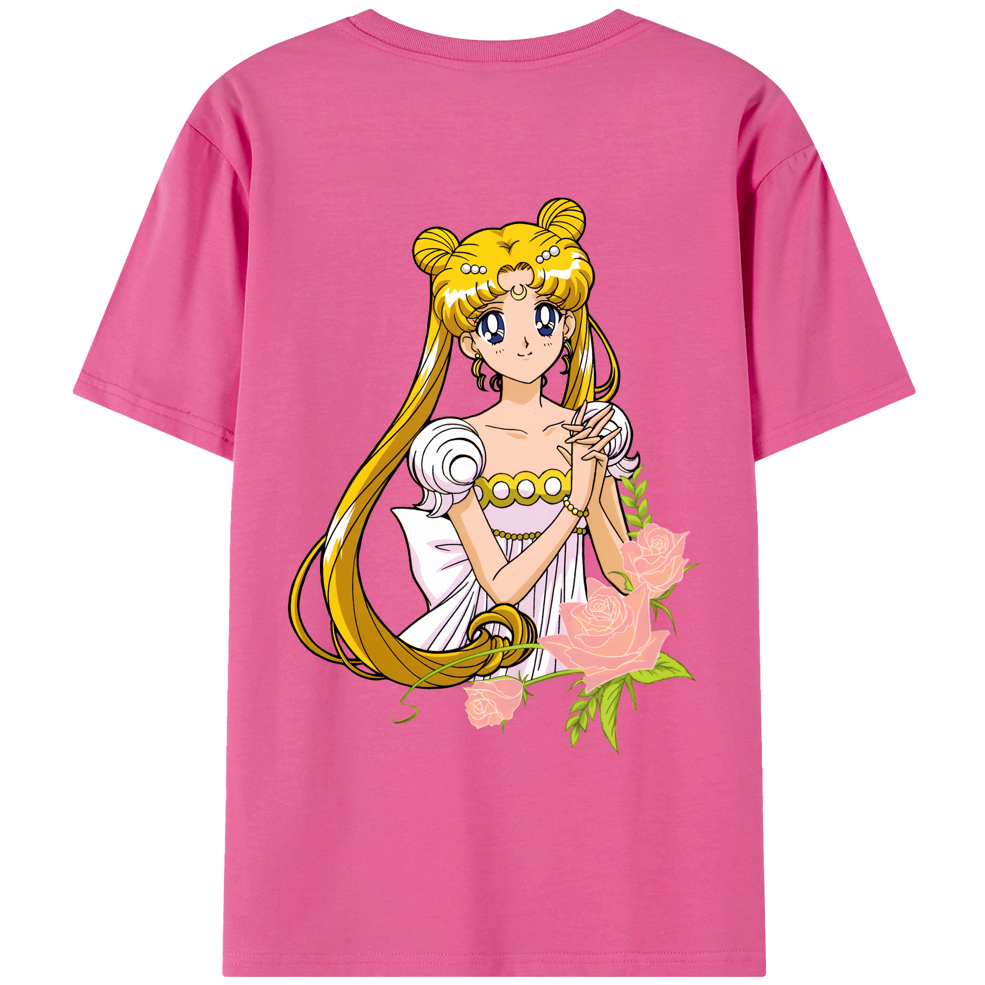 （画像用） 美少女戦士セーラームーン 愛野 美奈子 あいの みなこ Sailor Moon Aino Minako レディース半袖Tシャツ(バックプリント)