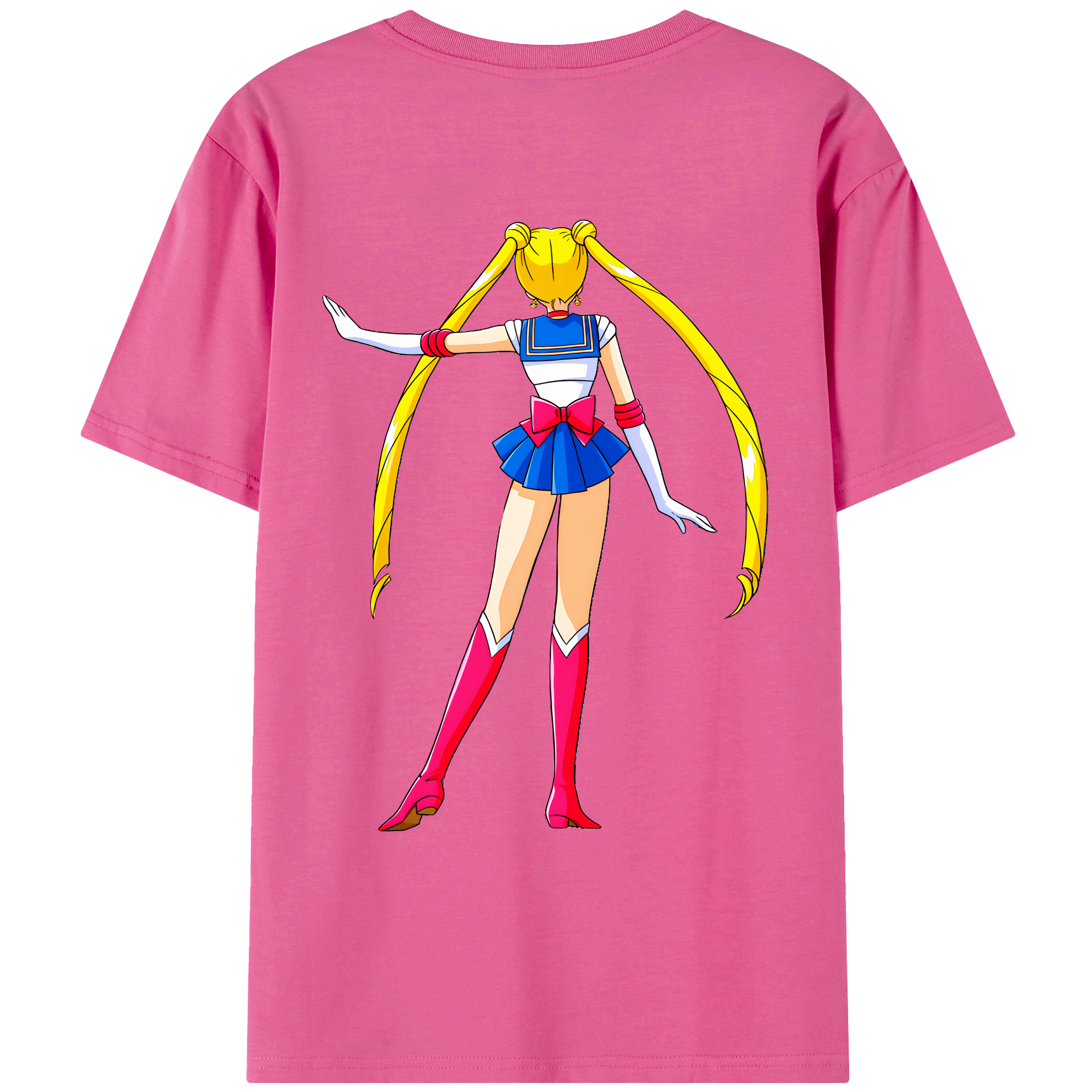 （画像用） 美少女戦士セーラームーン 月野 うさぎ つきの うさぎ Sailor Moon Tsukino Usagi レディース半袖Tシャツ(バックプリント)
