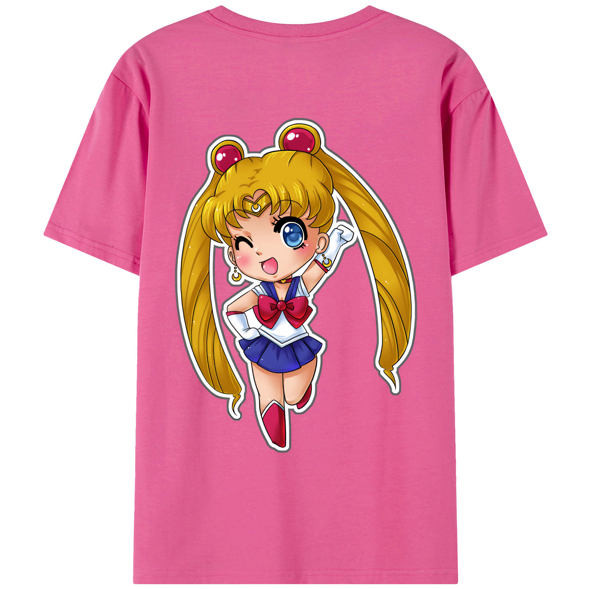 （画像用） 美少女戦士セーラームーン 月野 うさぎ つきの うさぎ Sailor Moon Tsukino Usagi レディース半袖Tシャツ(バックプリント)