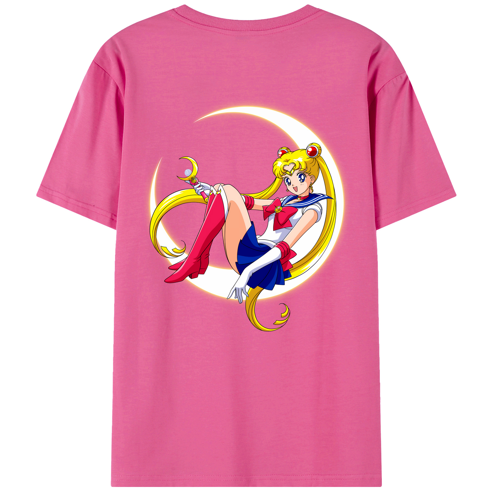 （画像用） 美少女戦士セーラームーン 月野 うさぎ つきの うさぎ Sailor Moon Tsukino Usagi レディース半袖Tシャツ(バックプリント)