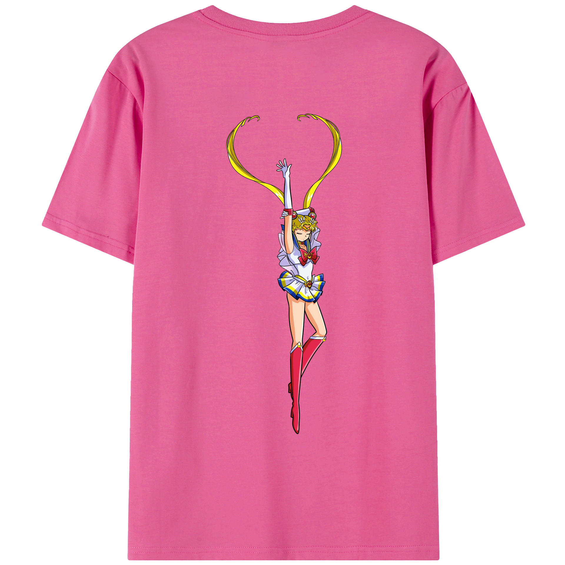（画像用） 美少女戦士セーラームーン 月野 うさぎ つきの うさぎ Sailor Moon Tsukino Usagi レディース半袖Tシャツ(バックプリント)