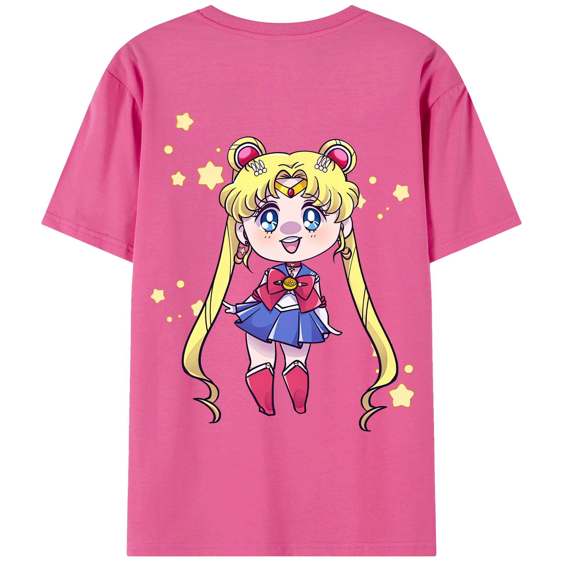 （画像用） 美少女戦士セーラームーン 月野 うさぎ つきの うさぎ Sailor Moon Tsukino Usagi レディース半袖Tシャツ(バックプリント)