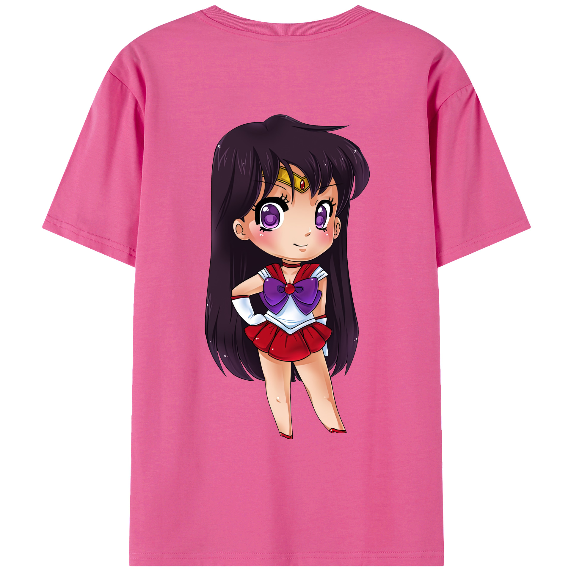 （画像用） 美少女戦士セーラームーン 火野レイ ひの レイ Sailor Moon Hino Rei （セーラーマーズ,Sailor Mars） レディース半袖Tシャツ(バックプリント)