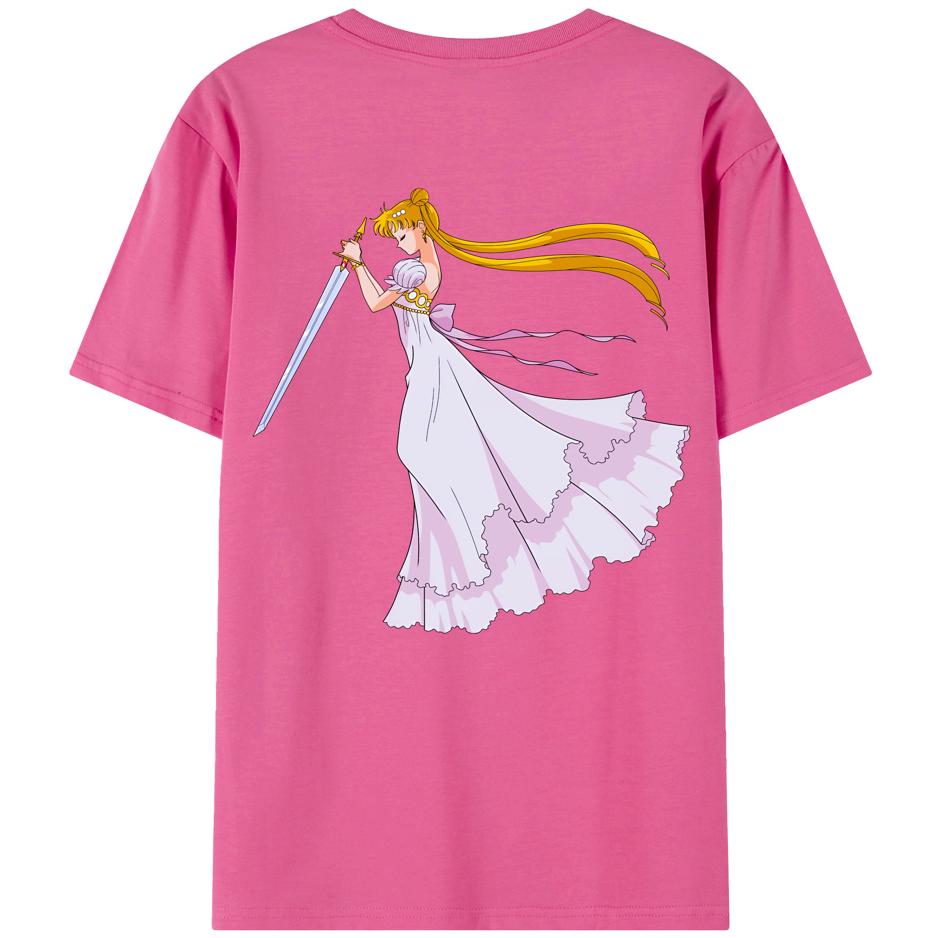 （画像用） 美少女戦士セーラームーン 愛野 美奈子 あいの みなこ Sailor Moon Aino Minako レディース半袖Tシャツ(バックプリント)