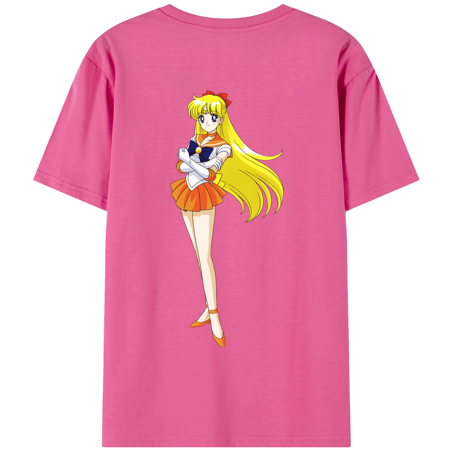 （画像用） 美少女戦士セーラームーン 愛野 美奈子 あいの みなこ Sailor Moon Aino Minako レディース半袖Tシャツ(バックプリント)