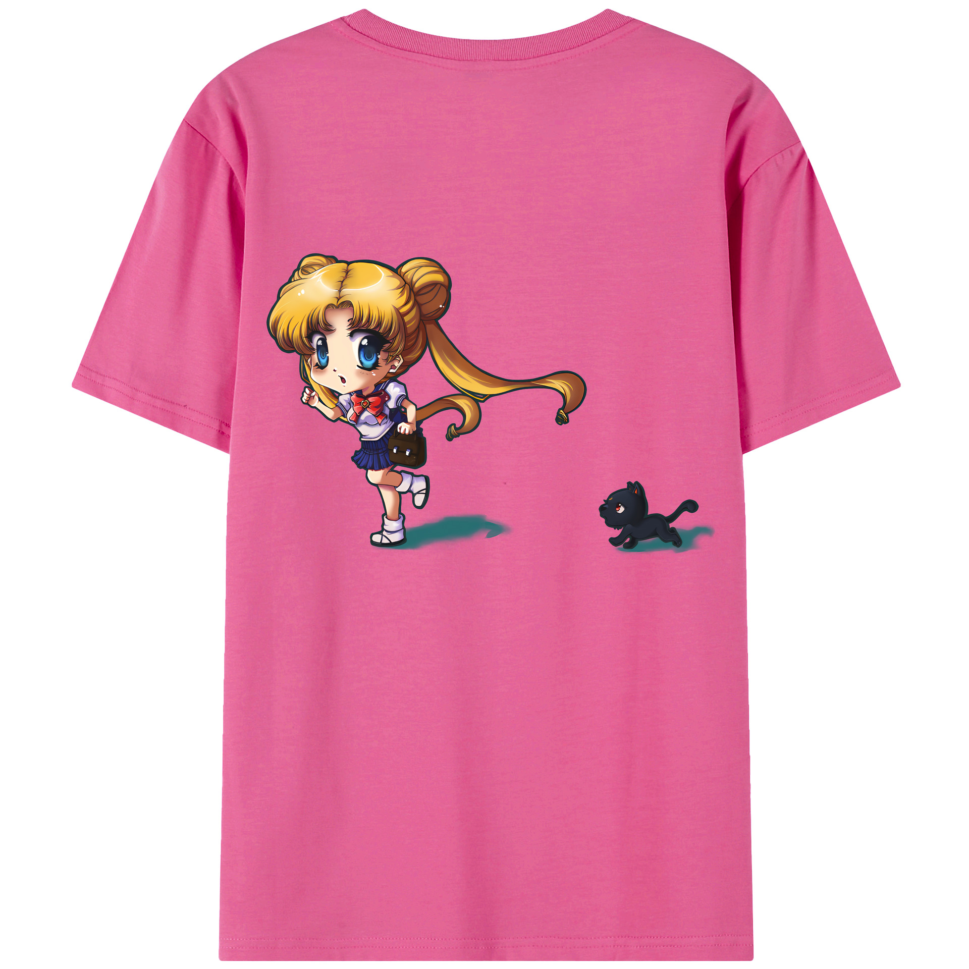 （画像用） 美少女戦士セーラームーン 愛野 美奈子 あいの みなこ Sailor Moon Aino Minako レディース半袖Tシャツ(バックプリント)
