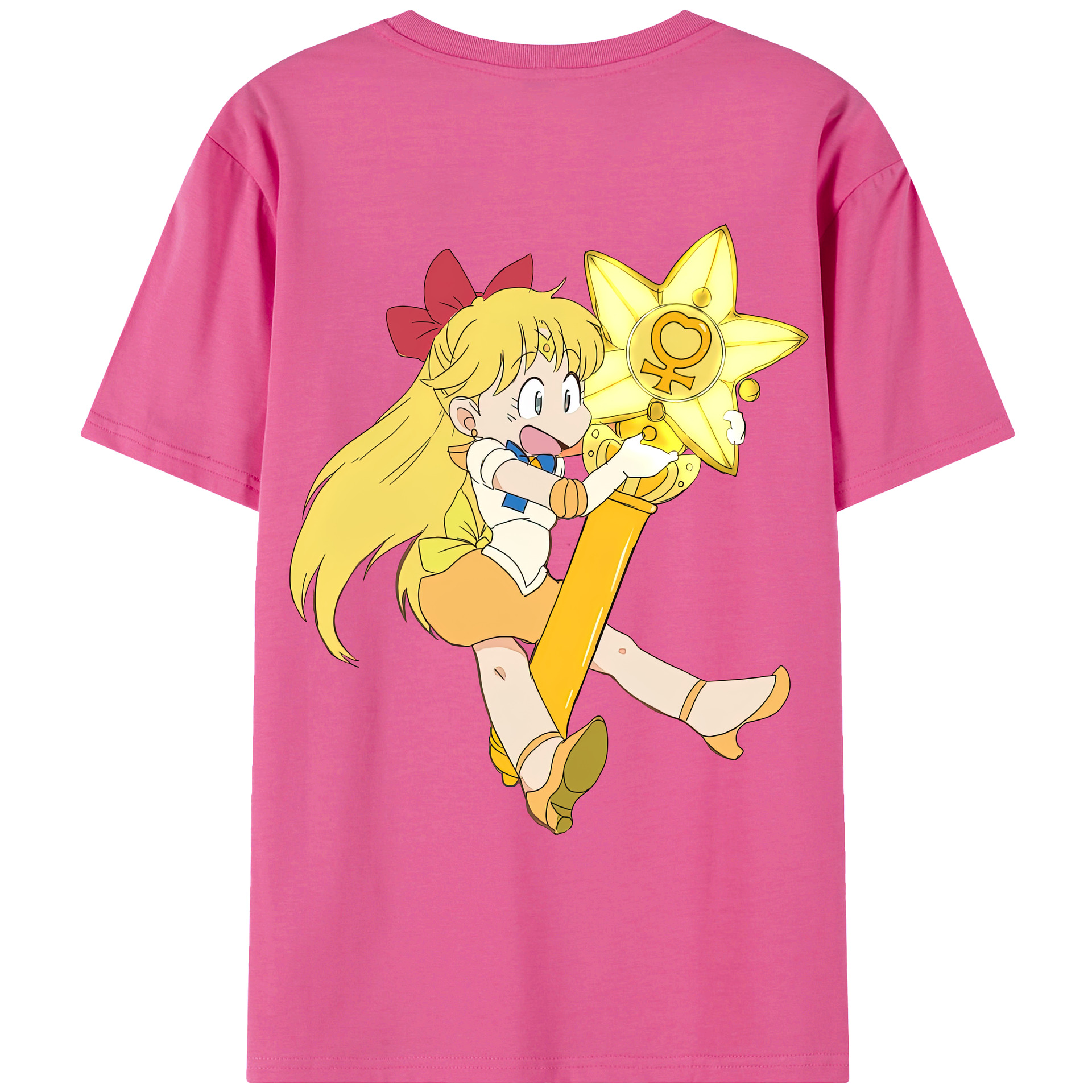 （画像用） 美少女戦士セーラームーン 愛野 美奈子 あいの みなこ Sailor Moon Aino Minako レディース半袖Tシャツ(バックプリント)