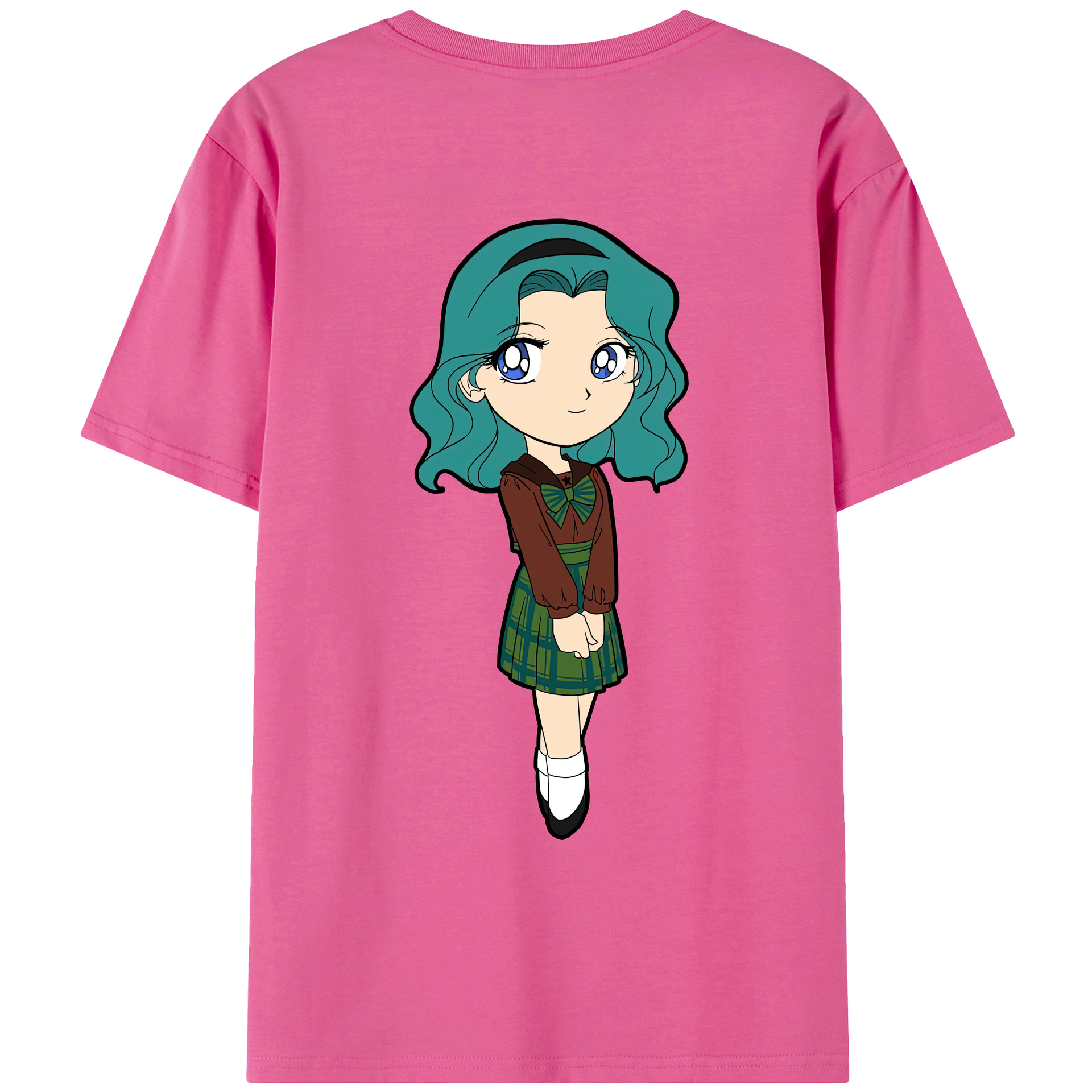 （画像用） 美少女戦士セーラームーン 海王 みちる（かいおう みちる） Sailor Moon Kaiou Michiru レディース半袖Tシャツ(バックプリント)