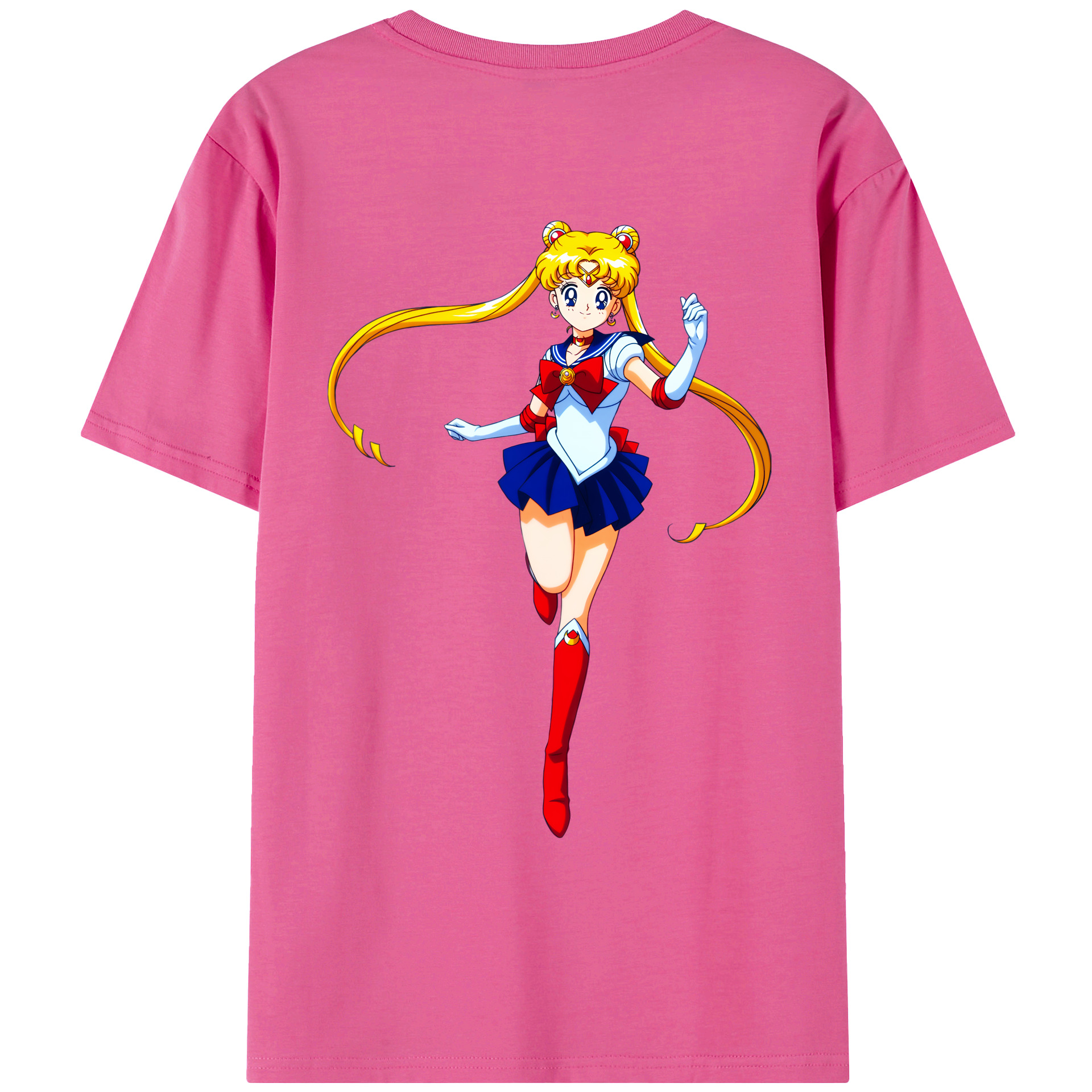 （画像用） 美少女戦士セーラームーン 月野 うさぎ つきの うさぎ Sailor Moon Tsukino Usagi レディース半袖Tシャツ(バックプリント)