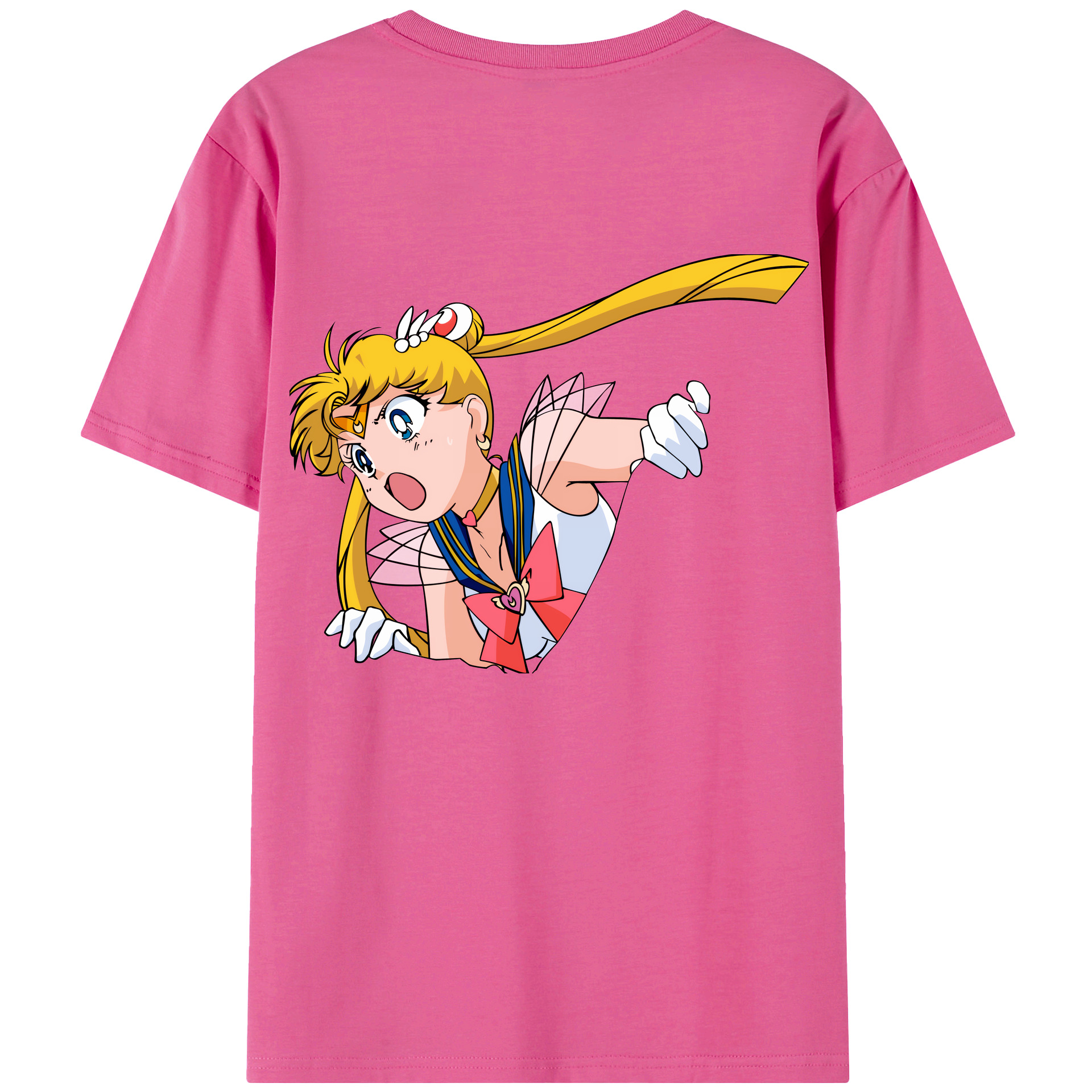 （画像用） 美少女戦士セーラームーン 月野 うさぎ つきの うさぎ Sailor Moon Tsukino Usagi レディース半袖Tシャツ(バックプリント)