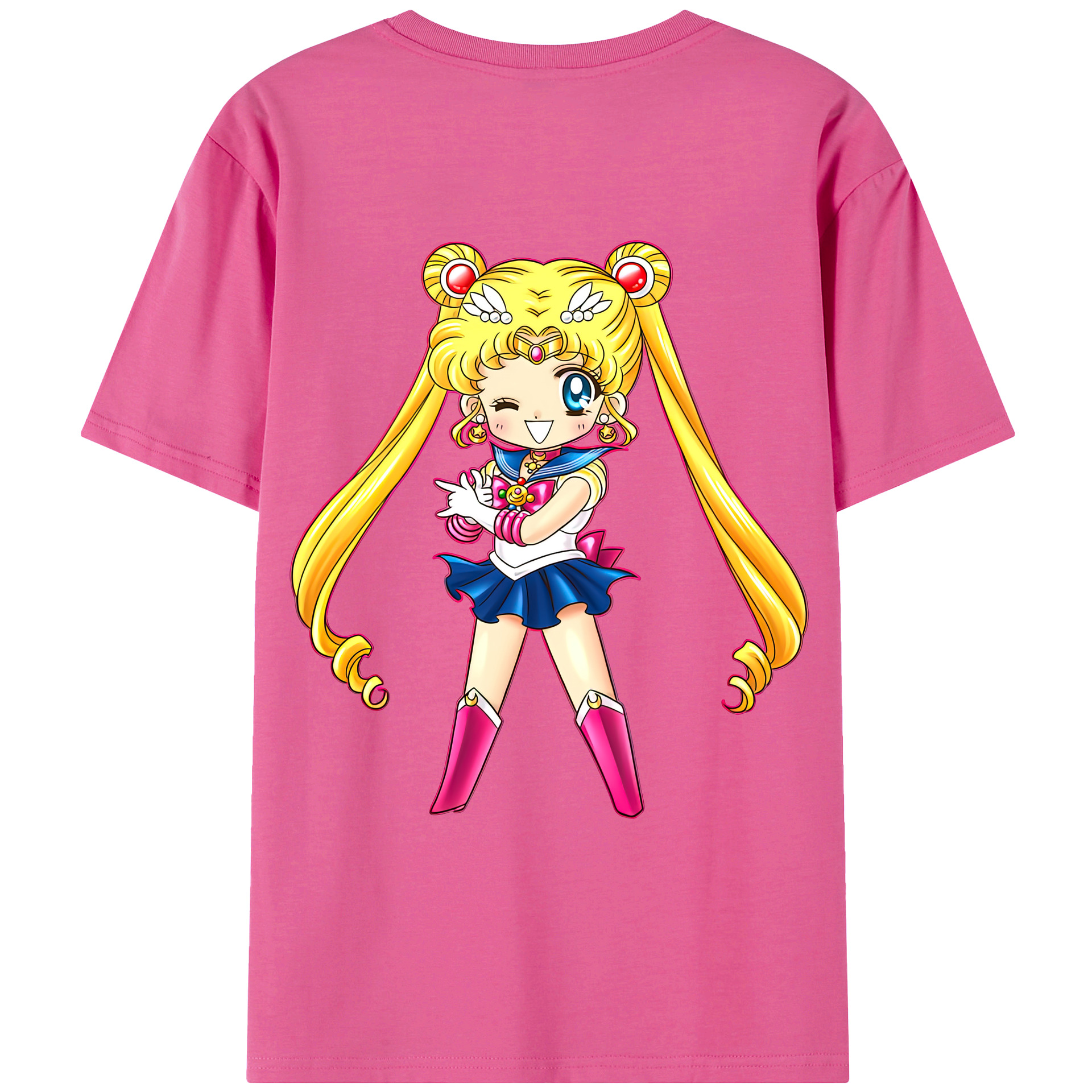 （画像用） 美少女戦士セーラームーン 月野 うさぎ つきの うさぎ Sailor Moon Tsukino Usagi レディース半袖Tシャツ(バックプリント)