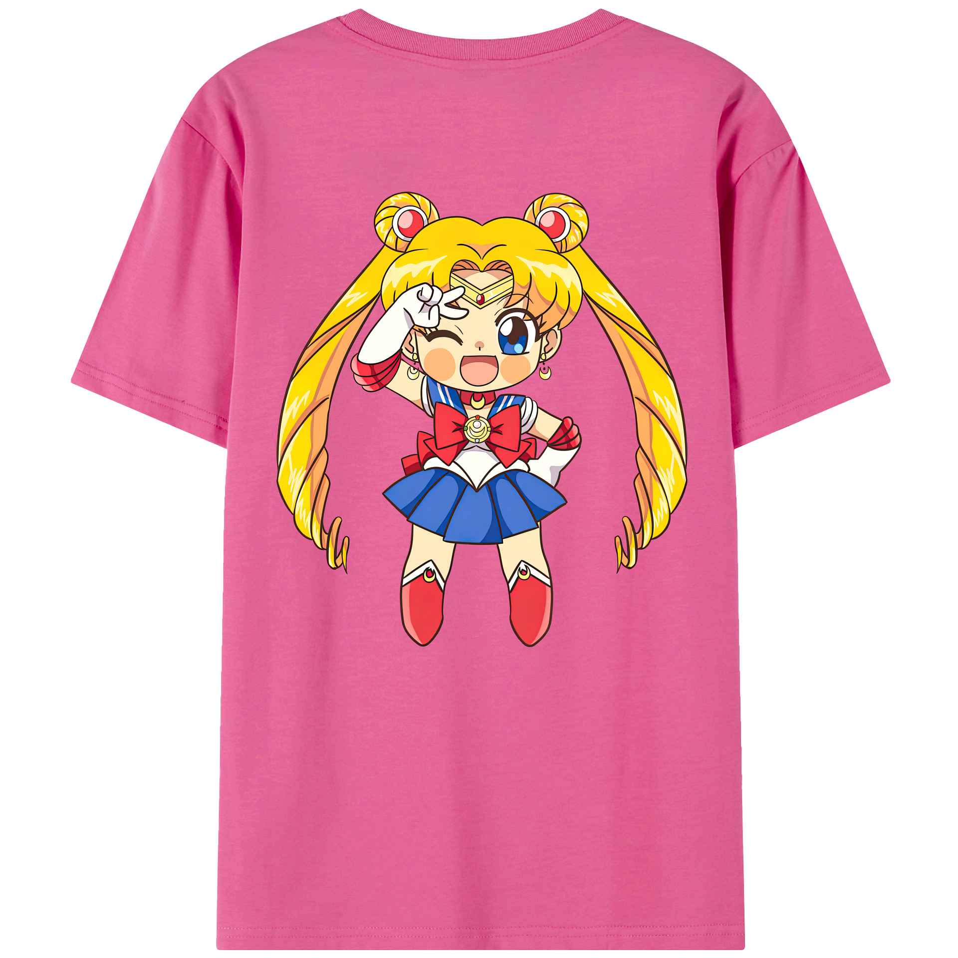 （画像用） 美少女戦士セーラームーン 月野 うさぎ つきの うさぎ Sailor Moon Tsukino Usagi レディース半袖Tシャツ(バックプリント)