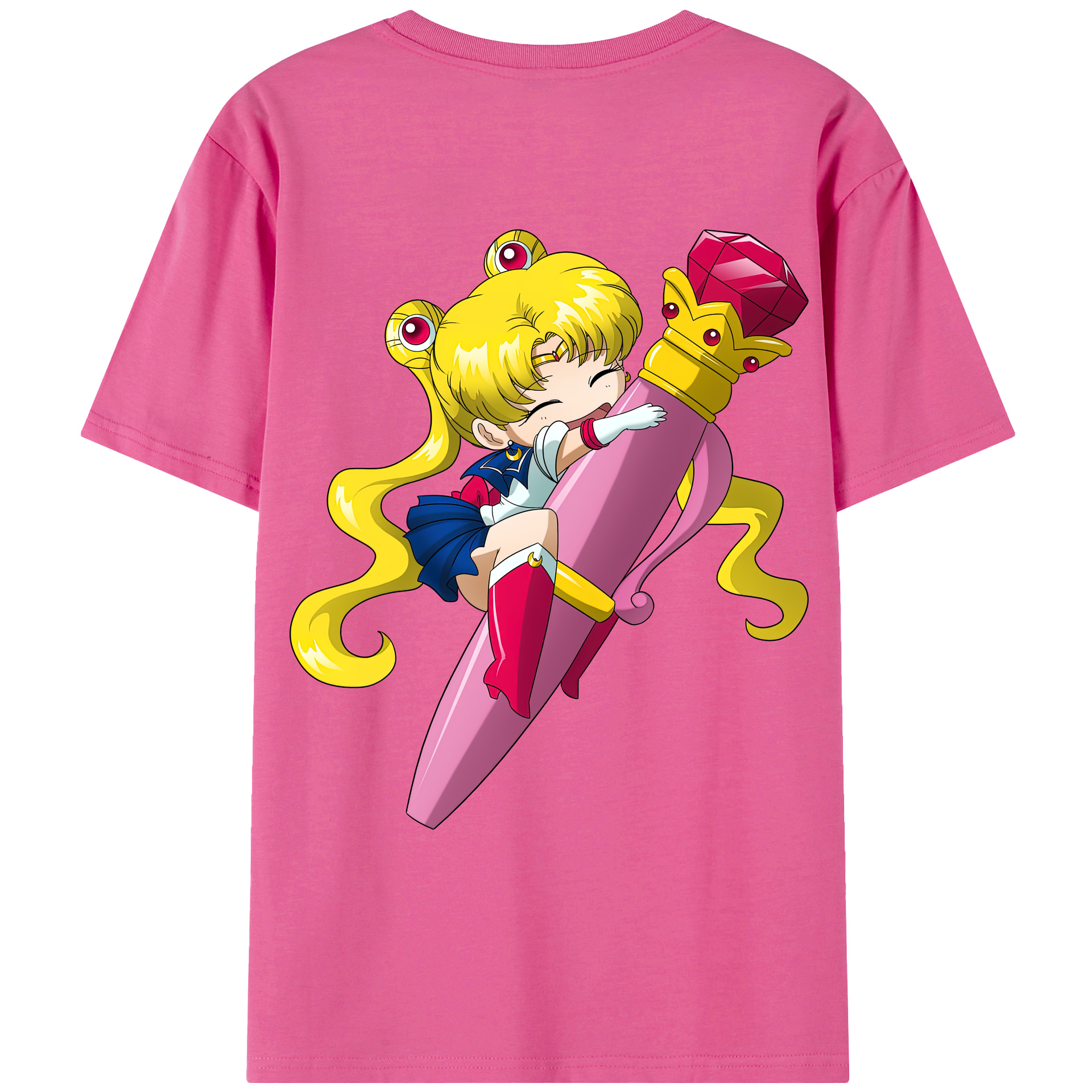 （画像用） 美少女戦士セーラームーン 月野 うさぎ つきの うさぎ Sailor Moon Tsukino Usagi レディース半袖Tシャツ(バックプリント)