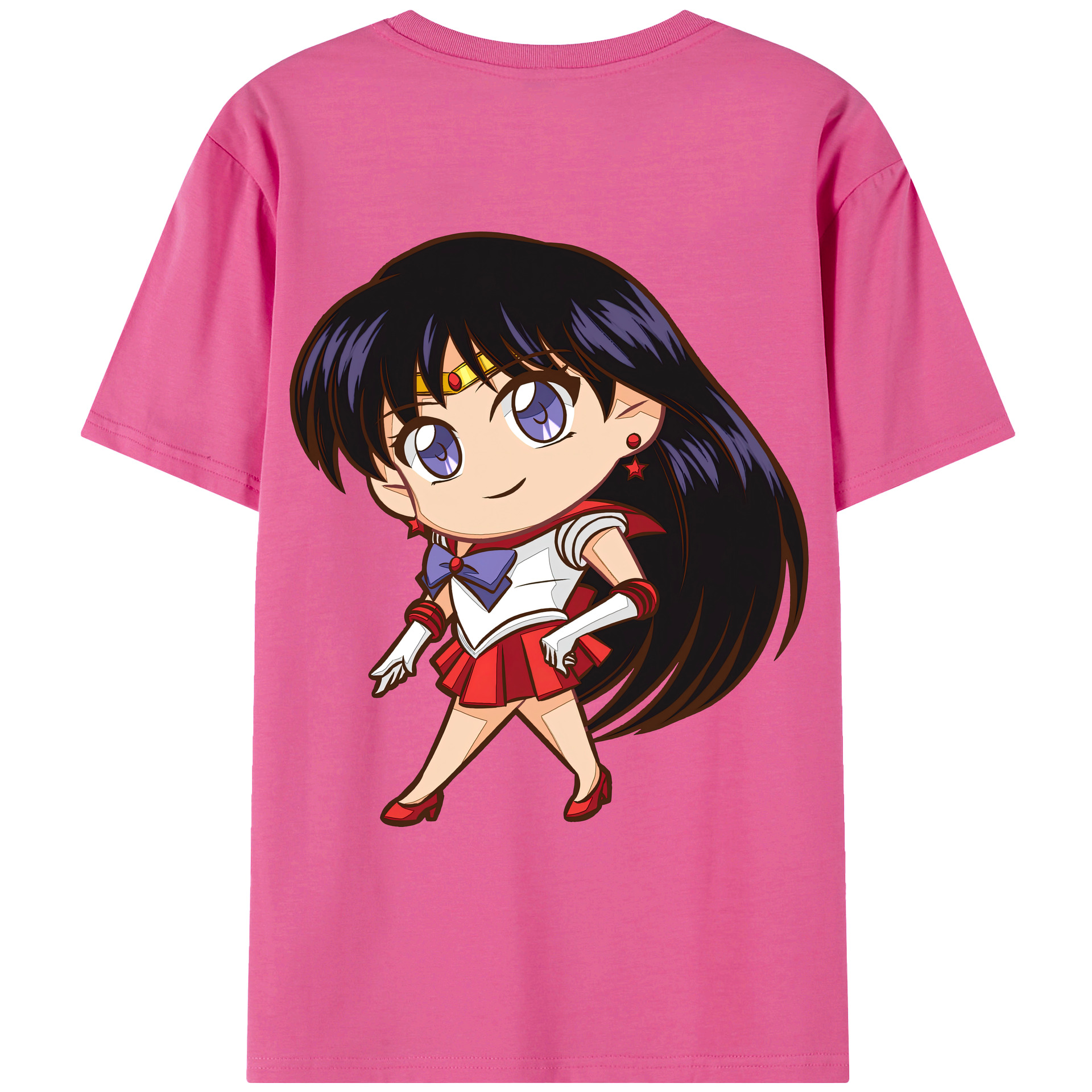 （画像用） 美少女戦士セーラームーン 火野レイ ひの レイ Sailor Moon Hino Rei （セーラーマーズ,Sailor Mars） レディース半袖Tシャツ(バックプリント)
