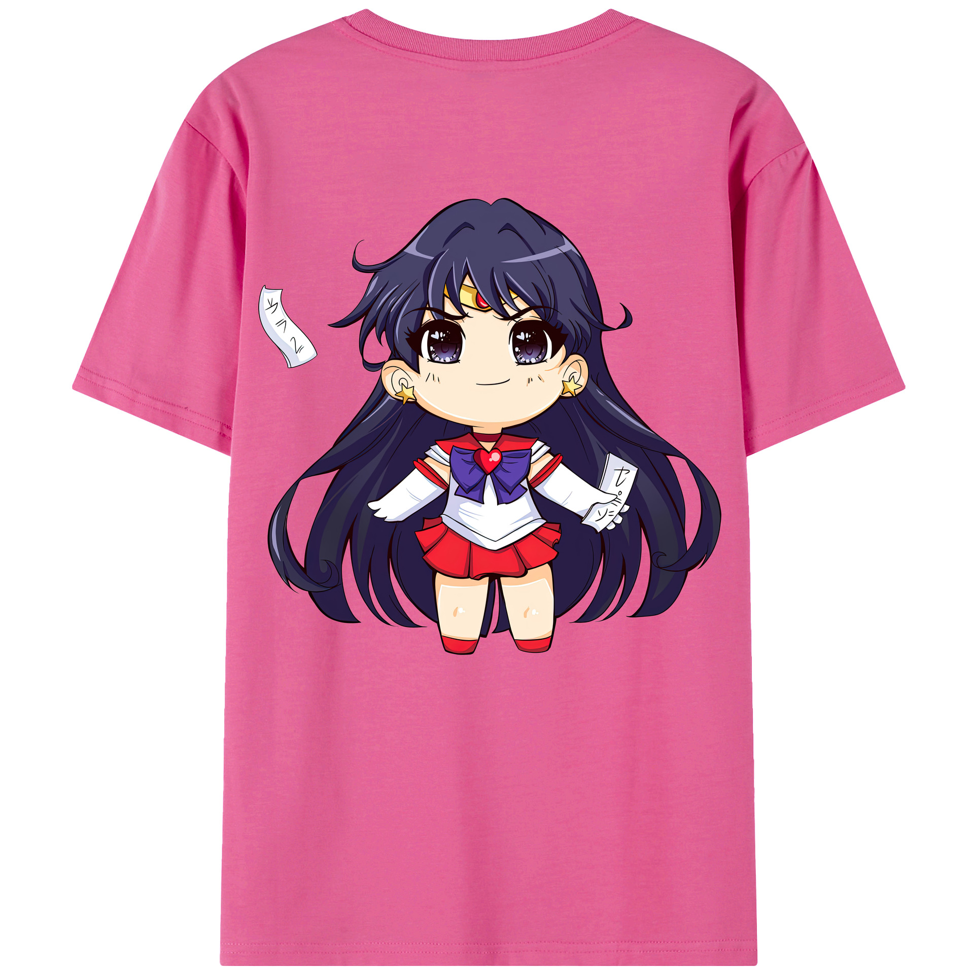 （画像用） 美少女戦士セーラームーン 火野レイ ひの レイ Sailor Moon Hino Rei （セーラーマーズ,Sailor Mars） レディース半袖Tシャツ(バックプリント)