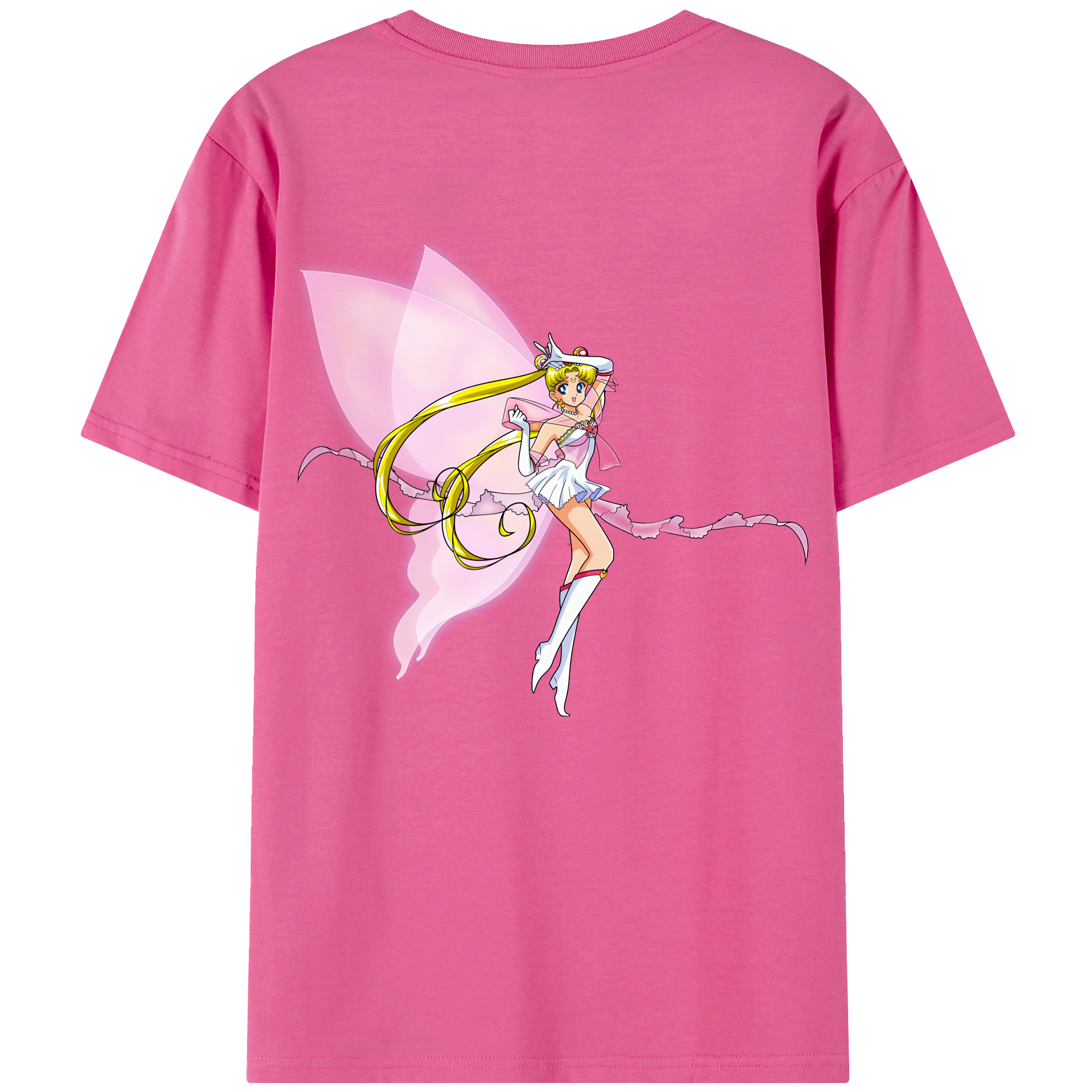 （画像用） 美少女戦士セーラームーン 月野 うさぎ つきの うさぎ Sailor Moon Tsukino Usagi レディース半袖Tシャツ(バックプリント)