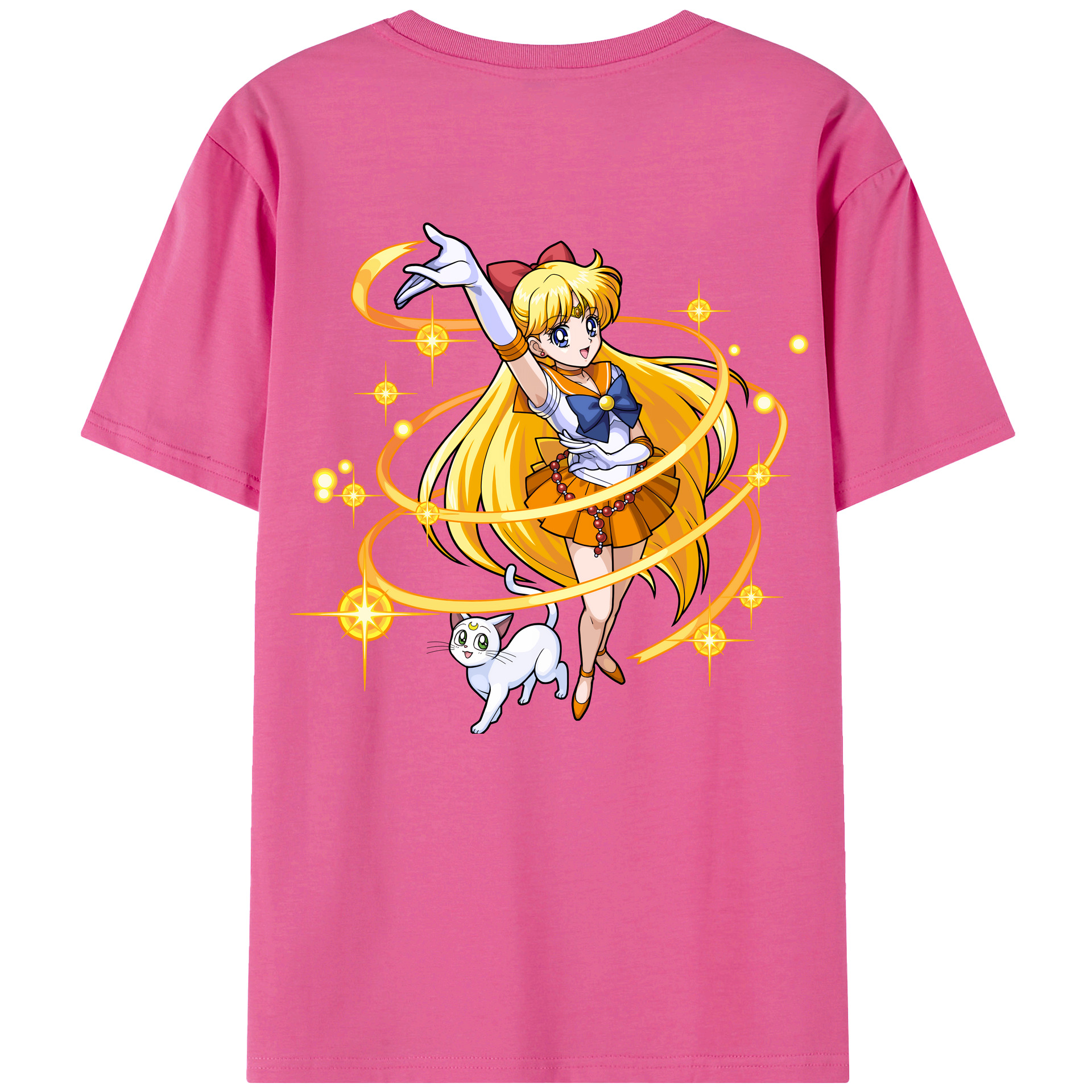 （画像用） 美少女戦士セーラームーン 愛野 美奈子 あいの みなこ Sailor Moon Aino Minako レディース半袖Tシャツ(バックプリント)