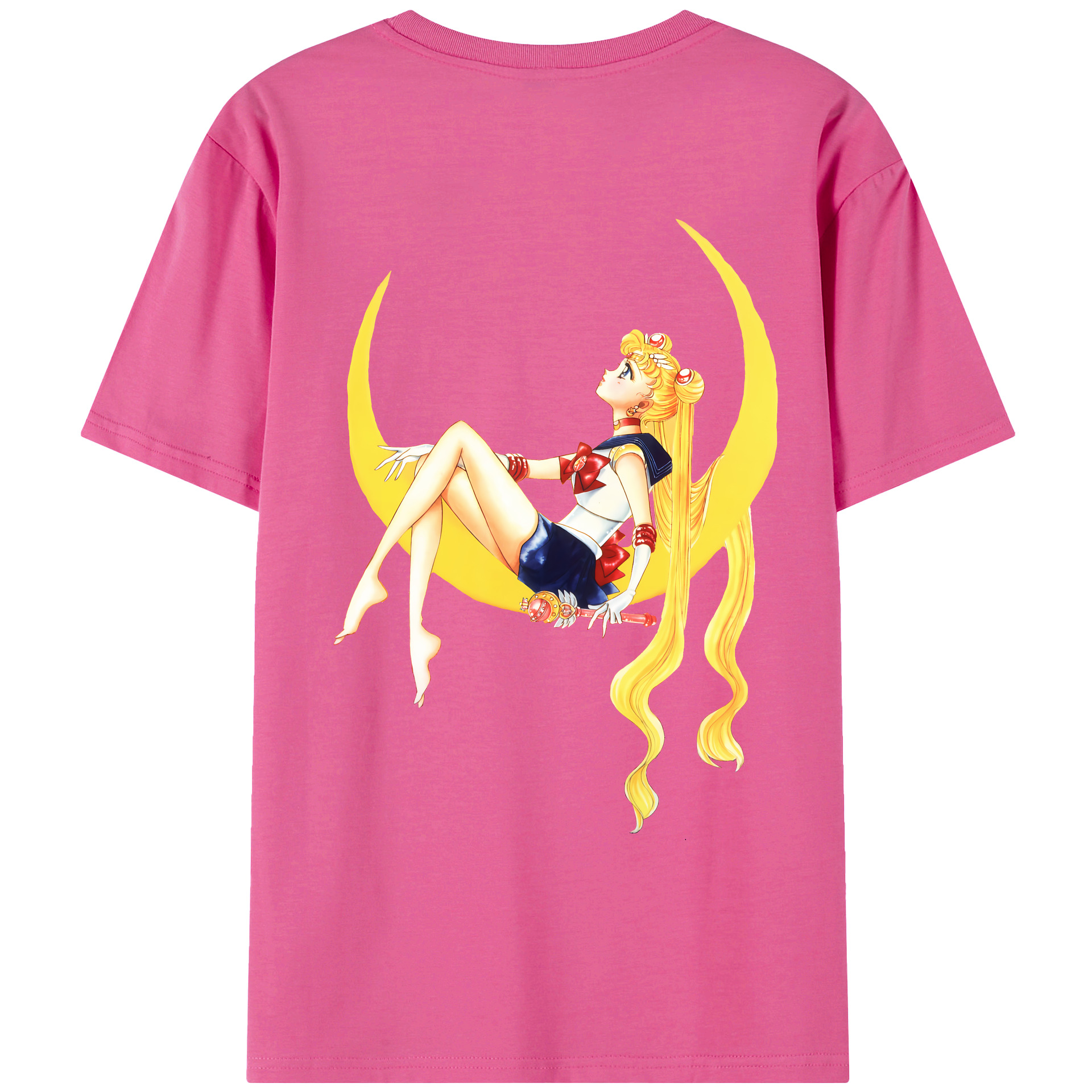 （画像用） 美少女戦士セーラームーン 月野 うさぎ つきの うさぎ Sailor Moon Tsukino Usagi レディース半袖Tシャツ(バックプリント)