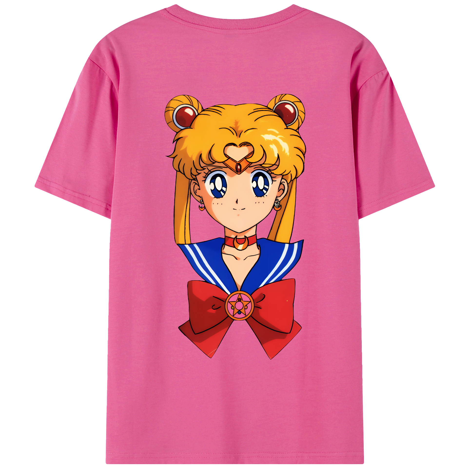 （画像用） 美少女戦士セーラームーン 月野 うさぎ つきの うさぎ Sailor Moon Tsukino Usagi レディース半袖Tシャツ(バックプリント)