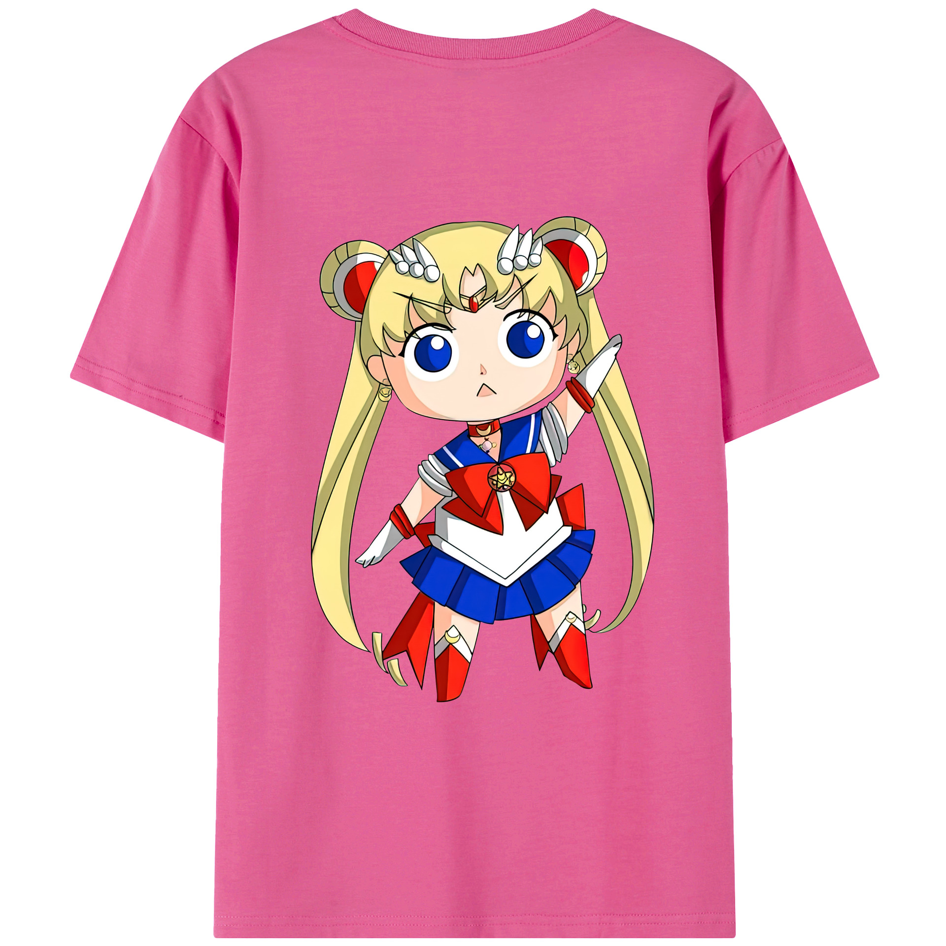 （画像用） 美少女戦士セーラームーン 月野 うさぎ つきの うさぎ Sailor Moon Tsukino Usagi レディース半袖Tシャツ(バックプリント)