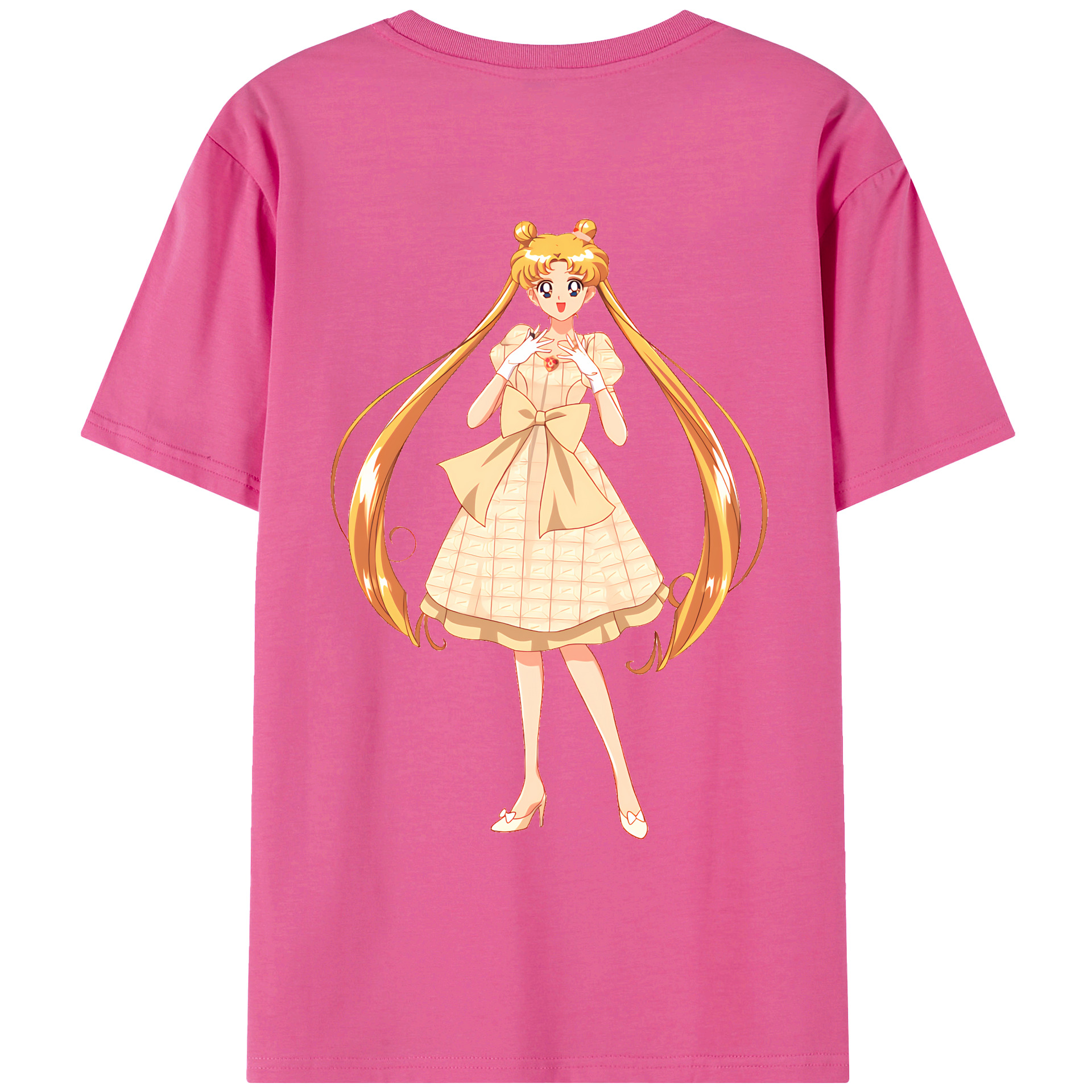 （画像用） 美少女戦士セーラームーン 愛野 美奈子 あいの みなこ Sailor Moon Aino Minako レディース半袖Tシャツ(バックプリント)