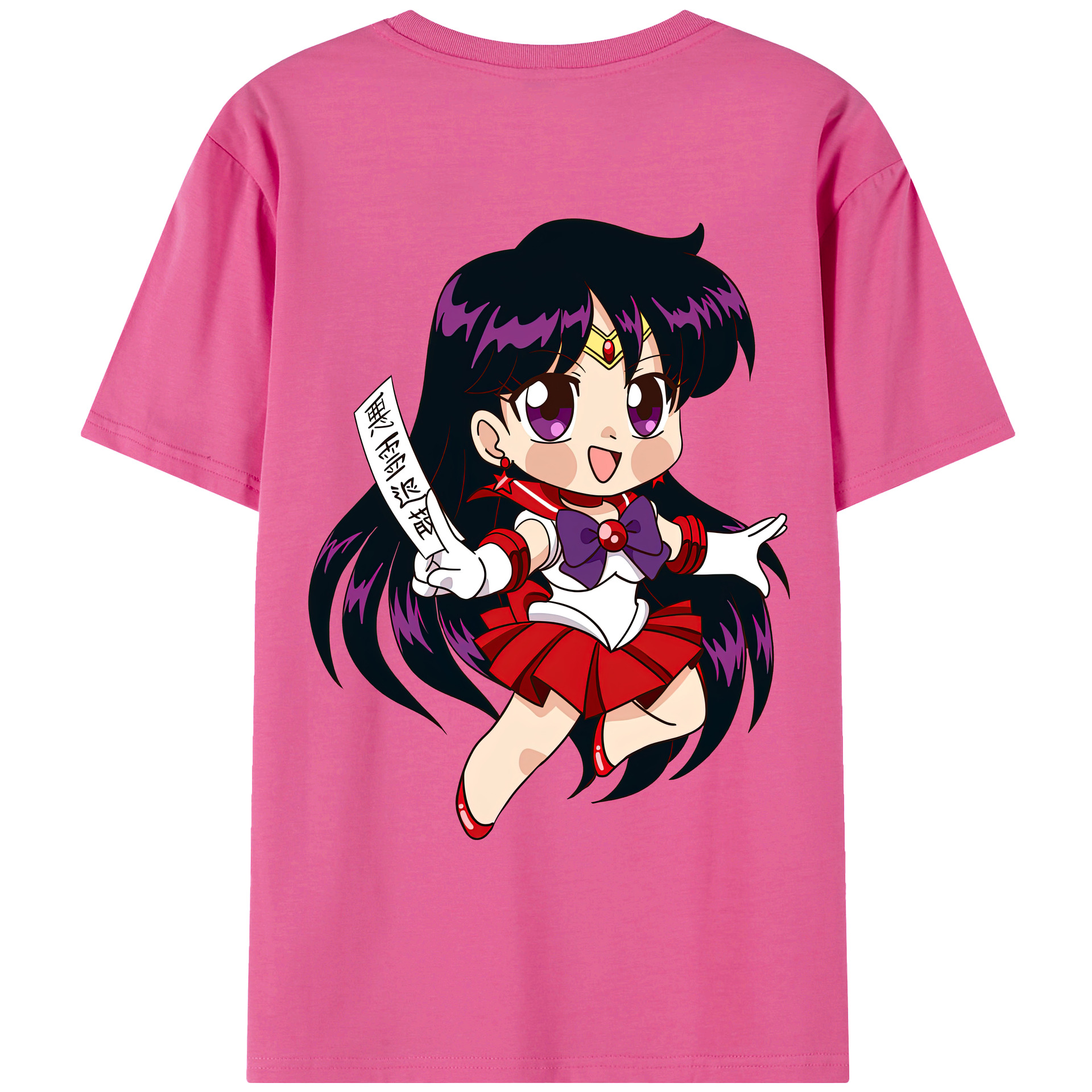 （画像用） 美少女戦士セーラームーン 火野レイ ひの レイ Sailor Moon Hino Rei （セーラーマーズ,Sailor Mars） レディース半袖Tシャツ(バックプリント)