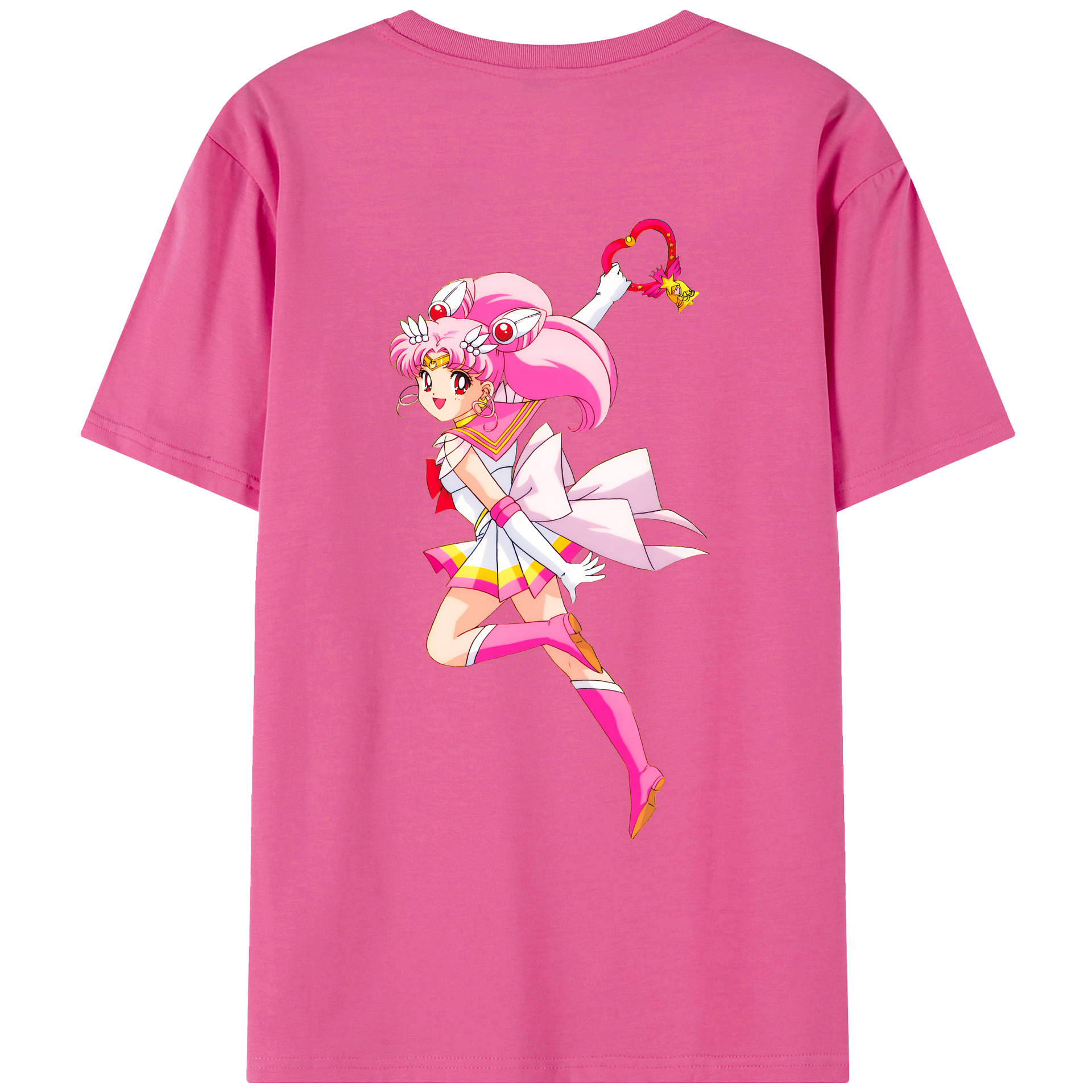 （画像用） 美少女戦士セーラームーン ちびうさ Sailor Moon Chibiusa Tsukino Usagi Small Lady Serenity レディース半袖Tシャツ(バックプリント)