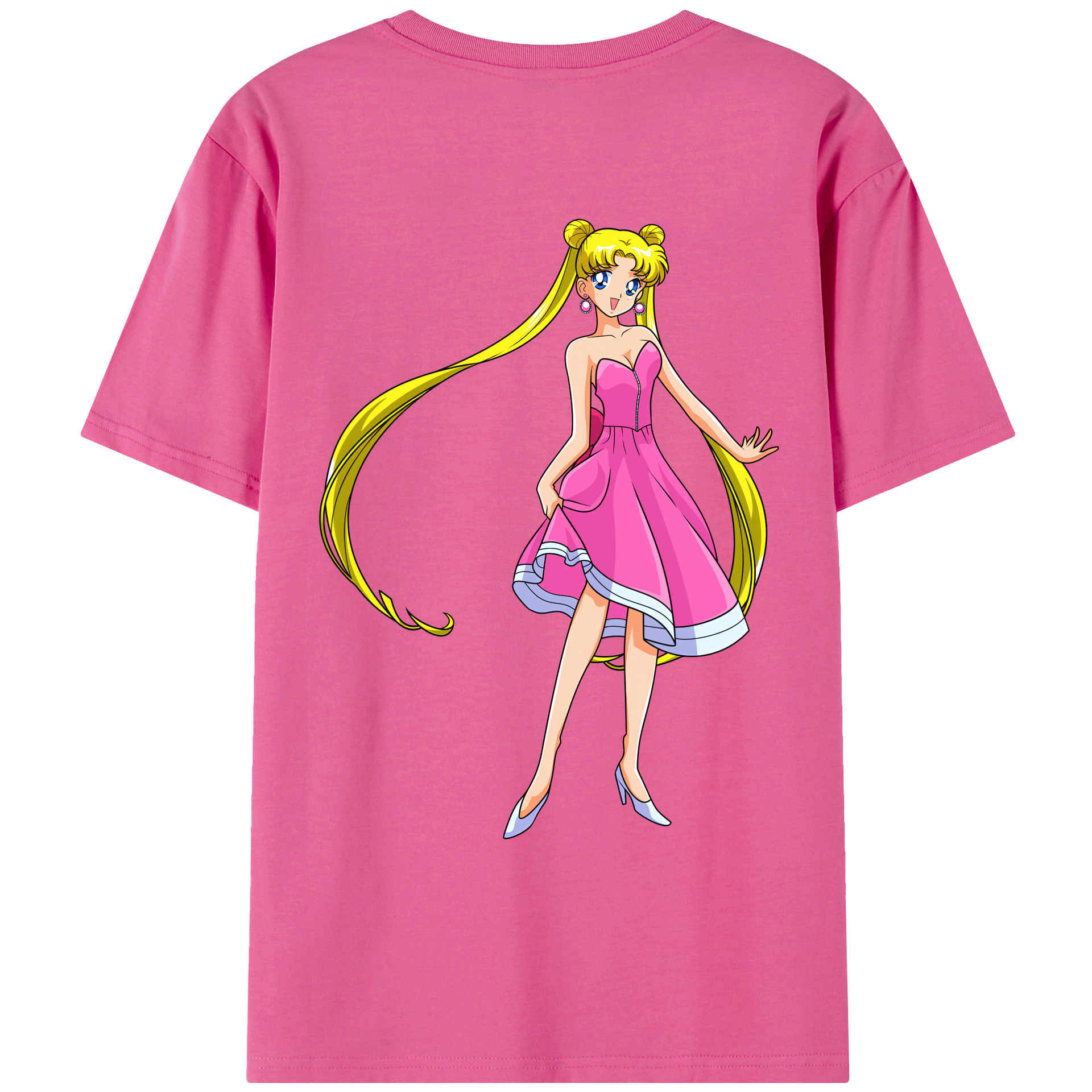 （画像用） 美少女戦士セーラームーン 愛野 美奈子 あいの みなこ Sailor Moon Aino Minako レディース半袖Tシャツ(バックプリント)