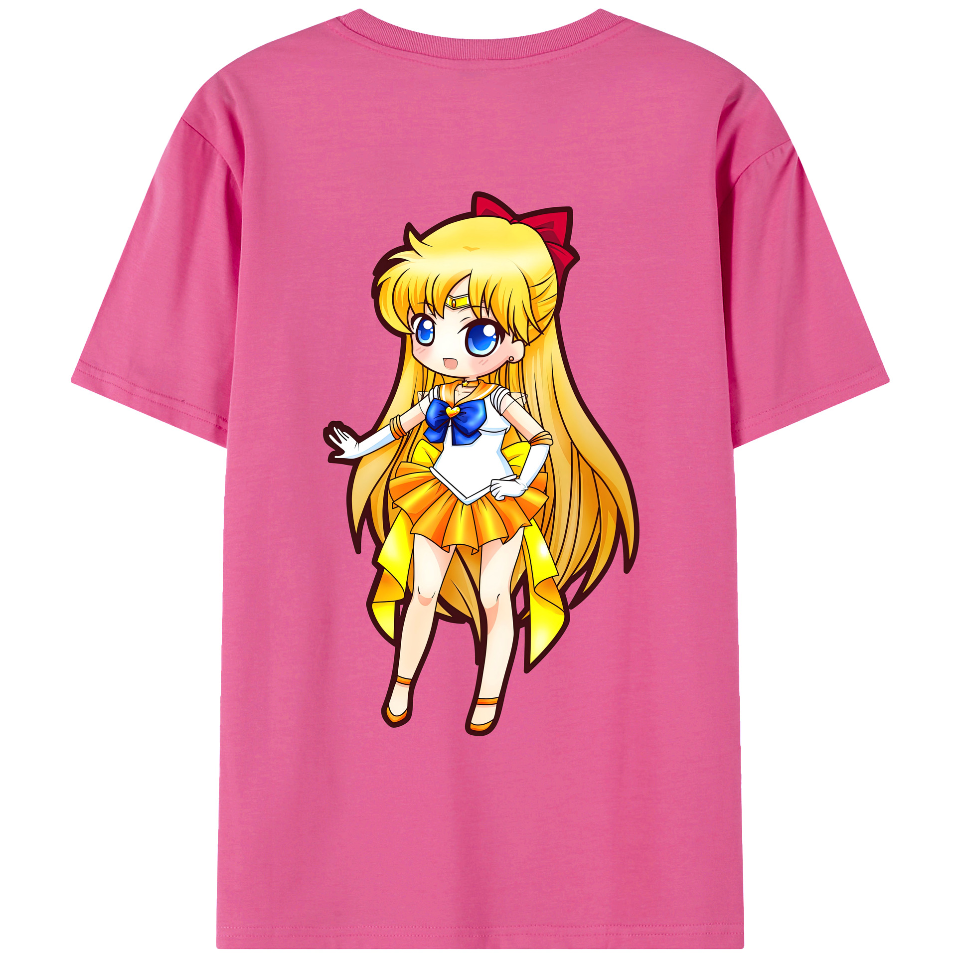 （画像用） 美少女戦士セーラームーン 愛野 美奈子 あいの みなこ Sailor Moon Aino Minako レディース半袖Tシャツ(バックプリント)