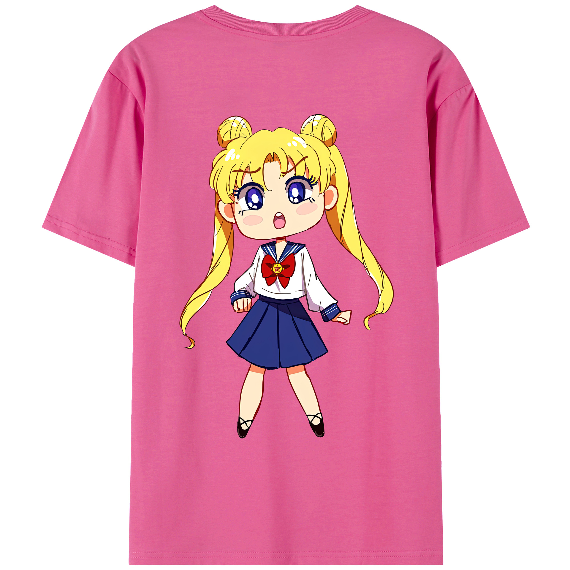 （画像用） 美少女戦士セーラームーン 愛野 美奈子 あいの みなこ Sailor Moon Aino Minako レディース半袖Tシャツ(バックプリント)