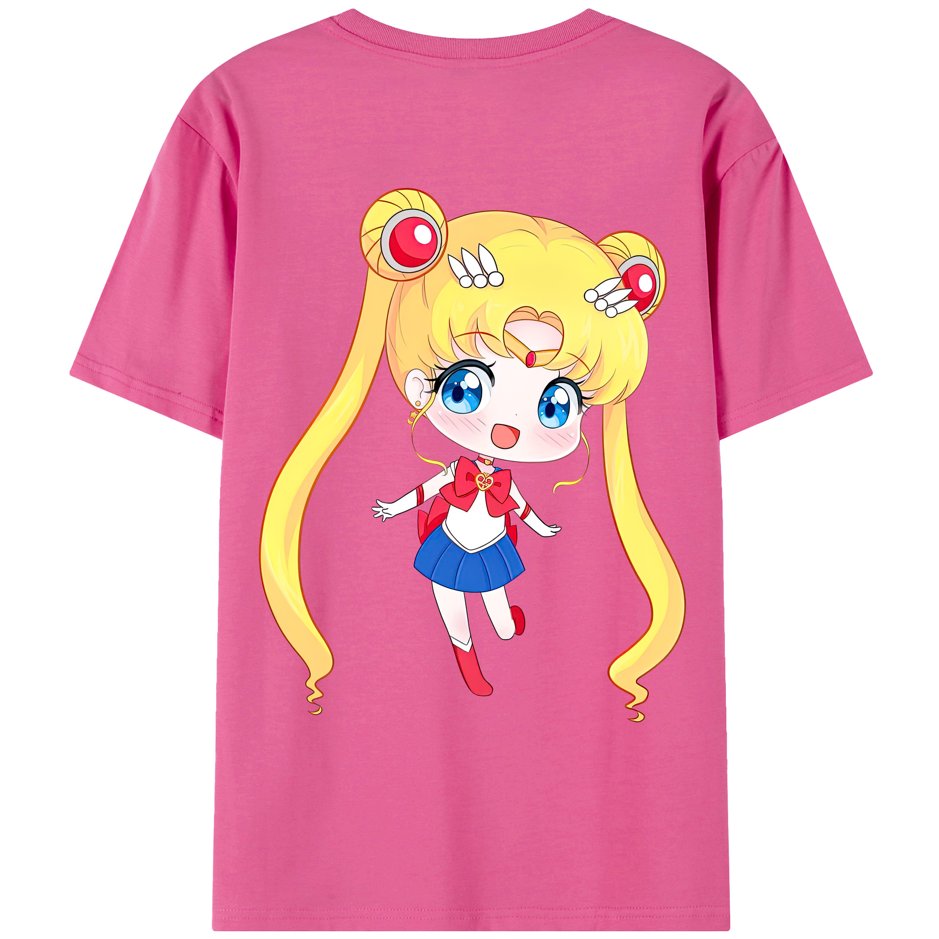 （画像用） 美少女戦士セーラームーン 月野 うさぎ つきの うさぎ Sailor Moon Tsukino Usagi レディース半袖Tシャツ(バックプリント)