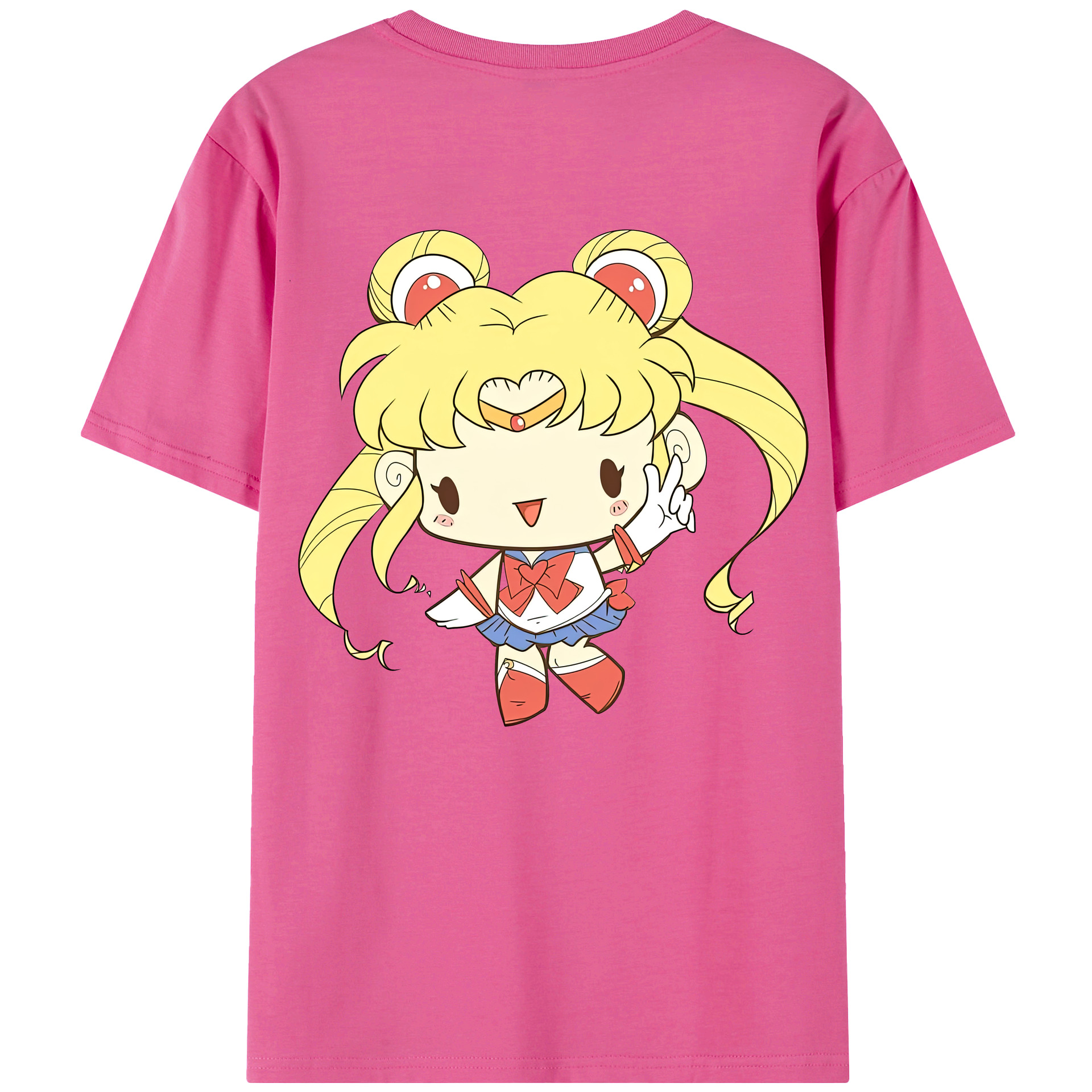 （画像用） 美少女戦士セーラームーン 月野 うさぎ つきの うさぎ Sailor Moon Tsukino Usagi レディース半袖Tシャツ(バックプリント)