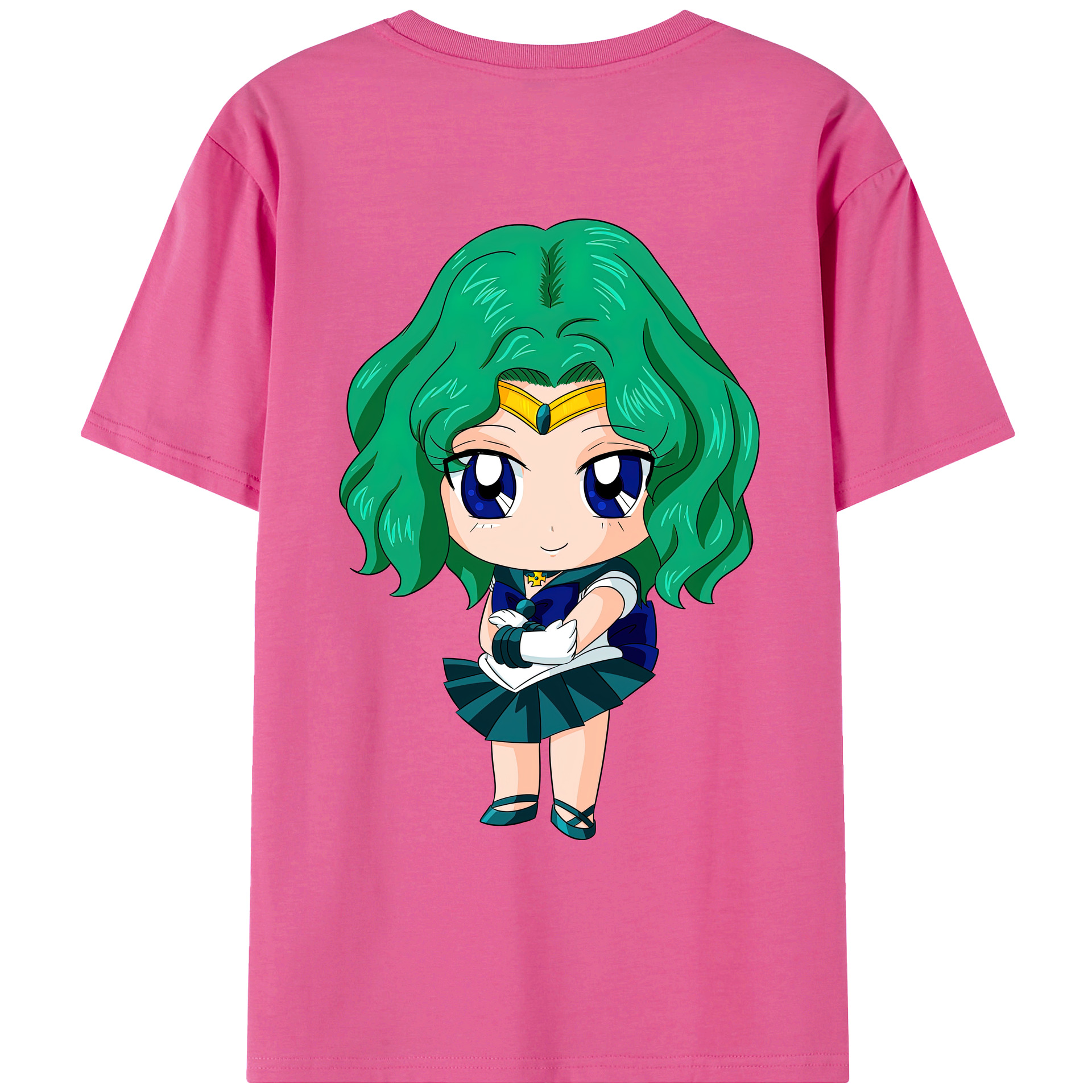 （画像用） 美少女戦士セーラームーン 海王 みちる（かいおう みちる） Sailor Moon Kaiou Michiru レディース半袖Tシャツ(バックプリント)