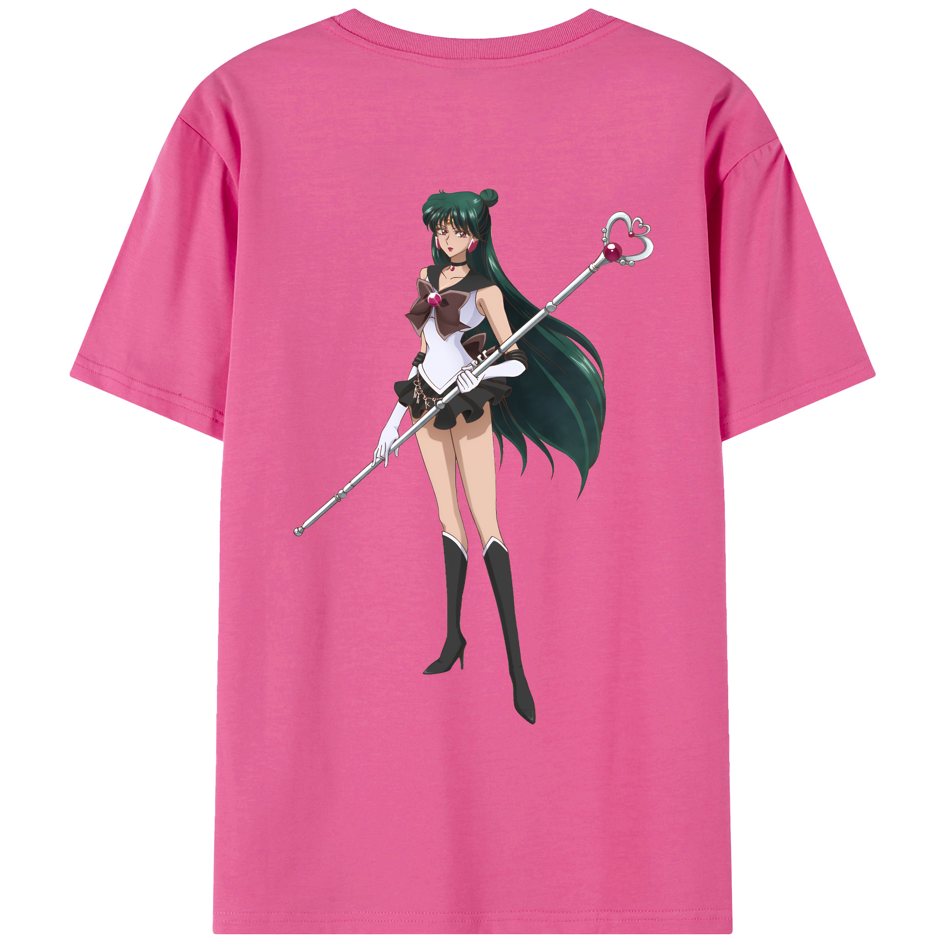 （画像用） 美少女戦士セーラームーン 冥王せつな Sailor Moon Meiou Setsuna レディース半袖Tシャツ(バックプリント)