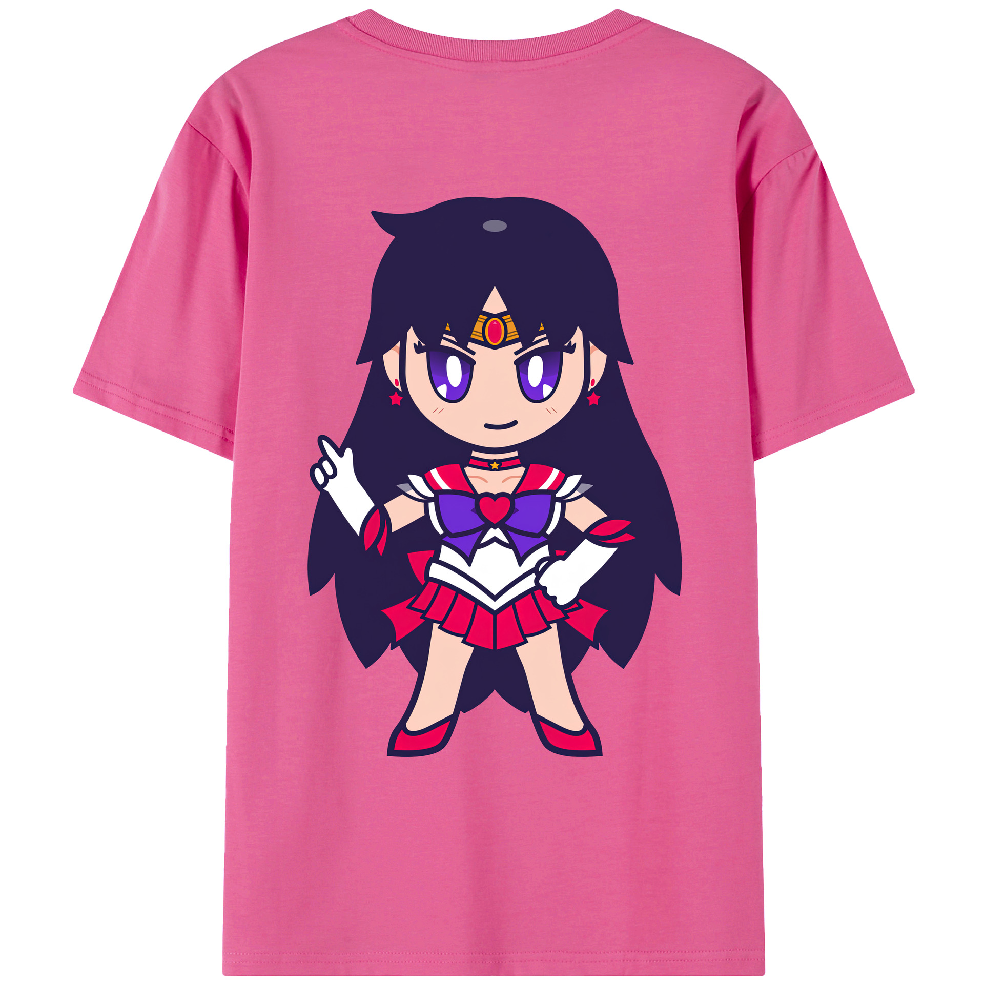 （画像用） 美少女戦士セーラームーン 火野レイ ひの レイ Sailor Moon Hino Rei （セーラーマーズ,Sailor Mars） レディース半袖Tシャツ(バックプリント)