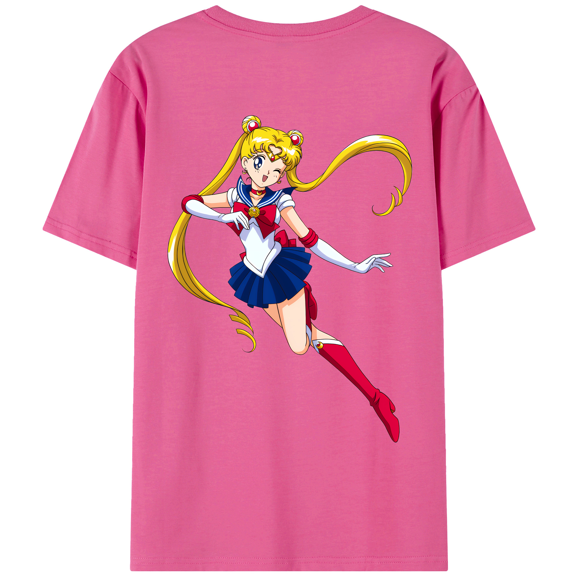 （画像用） 美少女戦士セーラームーン 月野 うさぎ つきの うさぎ Sailor Moon Tsukino Usagi レディース半袖Tシャツ(バックプリント)
