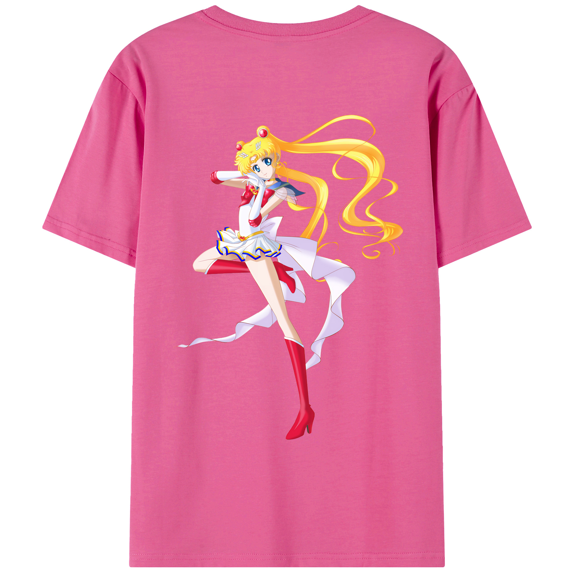 （画像用） 美少女戦士セーラームーン 月野 うさぎ つきの うさぎ Sailor Moon Tsukino Usagi レディース半袖Tシャツ(バックプリント)