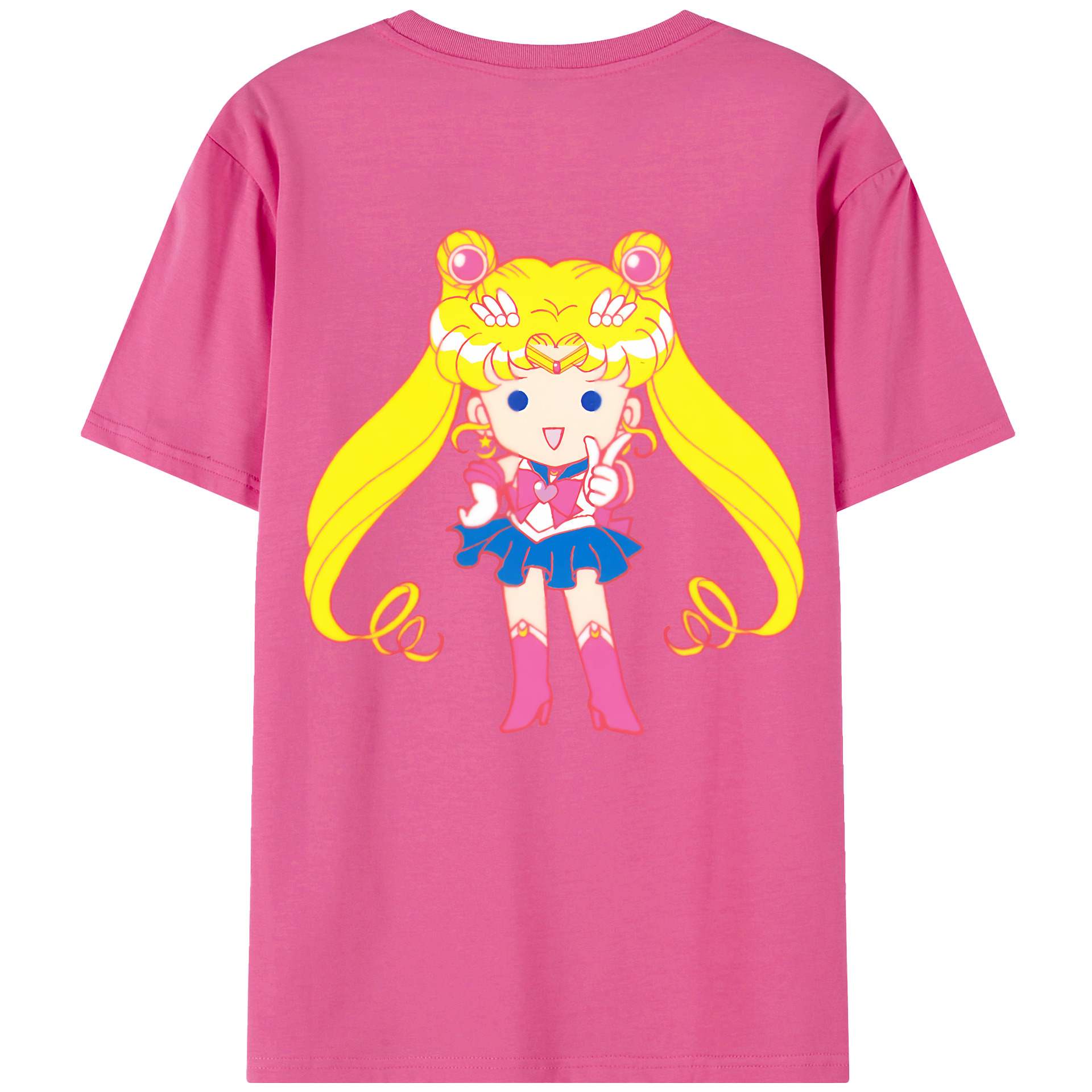 （画像用） 美少女戦士セーラームーン 月野 うさぎ つきの うさぎ Sailor Moon Tsukino Usagi レディース半袖Tシャツ(バックプリント)
