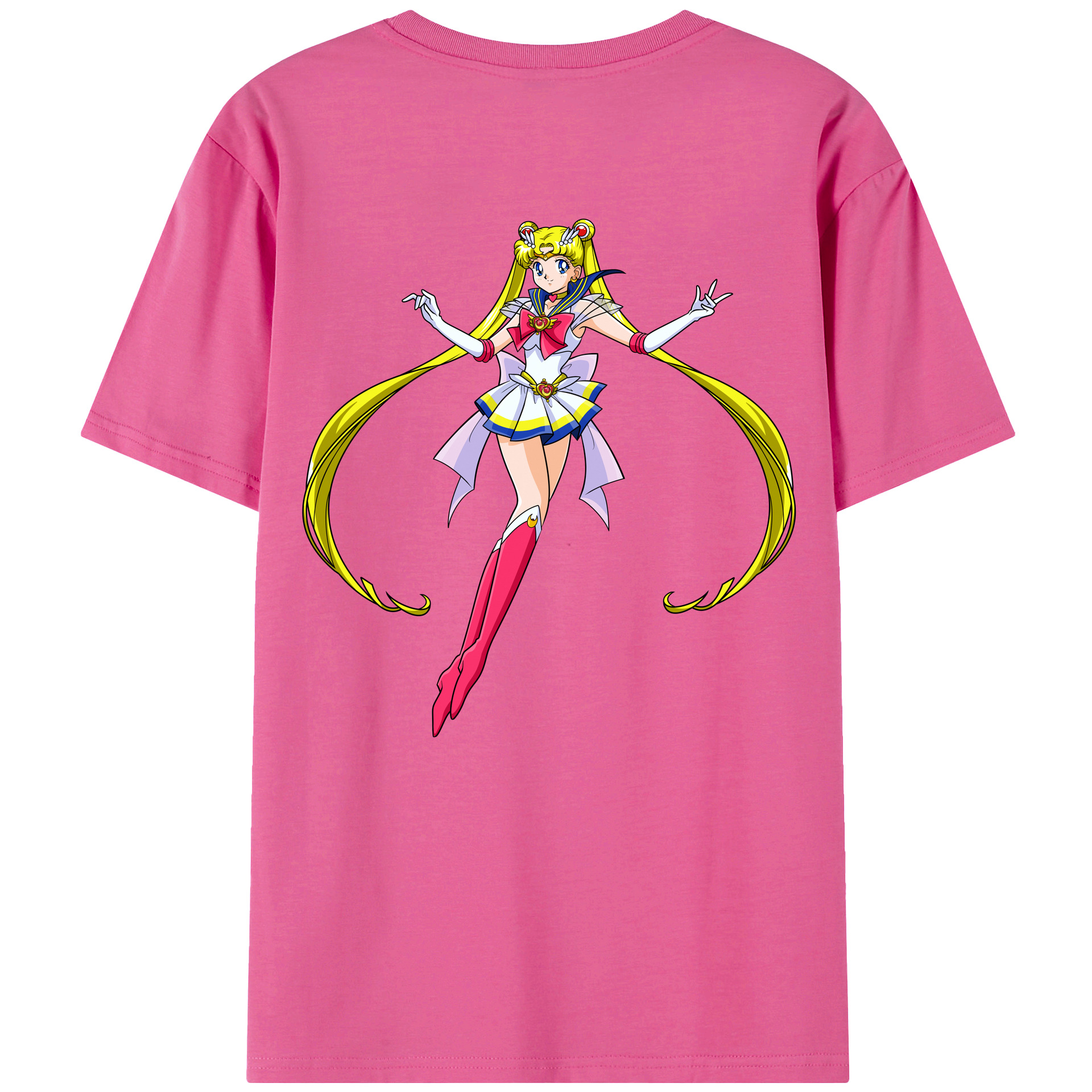 （画像用） 美少女戦士セーラームーン 月野 うさぎ つきの うさぎ Sailor Moon Tsukino Usagi レディース半袖Tシャツ(バックプリント)