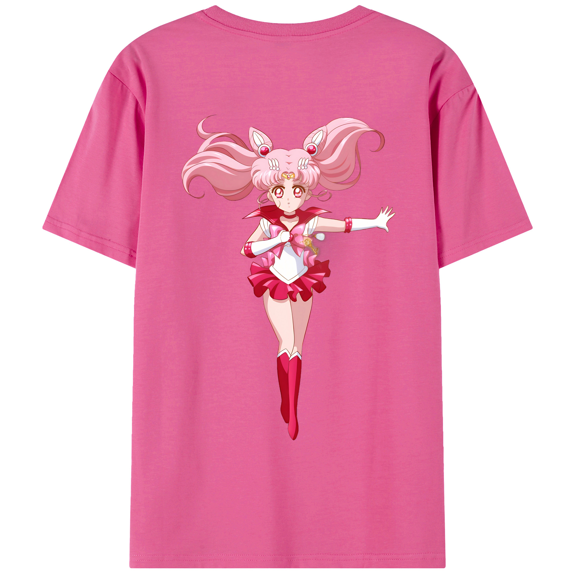 （画像用） 美少女戦士セーラームーン ちびうさ Sailor Moon Chibiusa Tsukino Usagi Small Lady Serenity レディース半袖Tシャツ(バックプリント)
