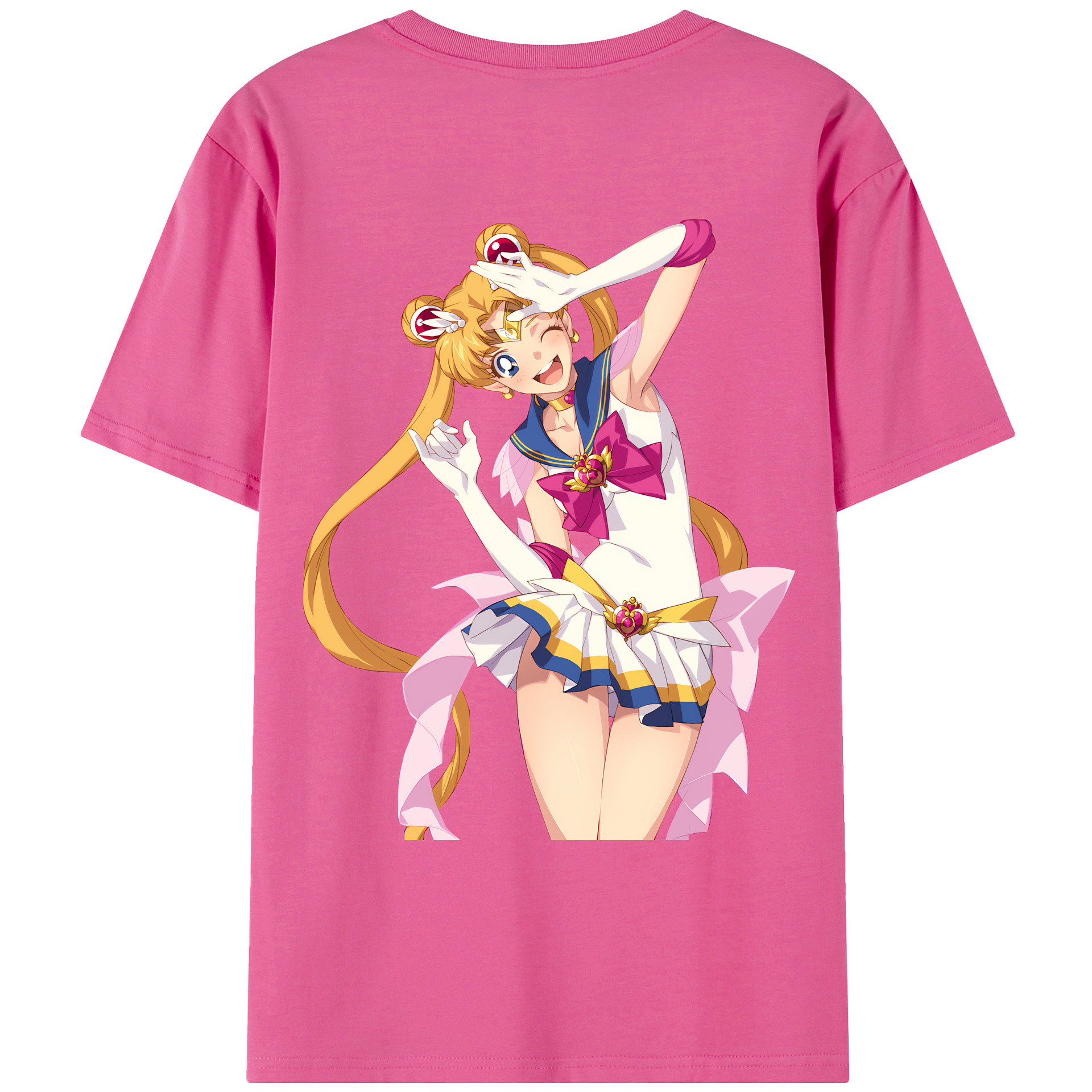 （画像用） 美少女戦士セーラームーン 月野 うさぎ つきの うさぎ Sailor Moon Tsukino Usagi レディース半袖Tシャツ(バックプリント)